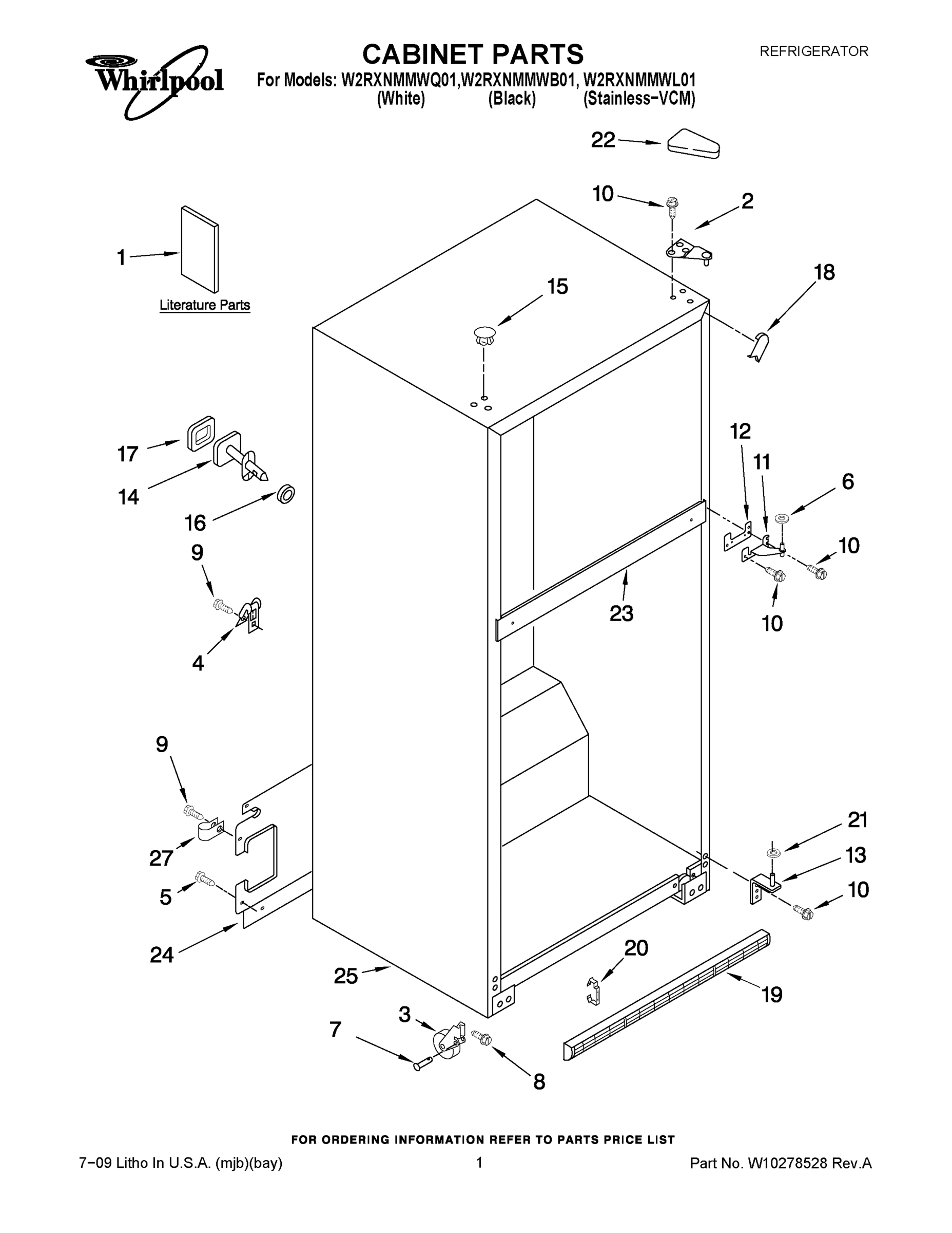 01 - CABINET PARTS