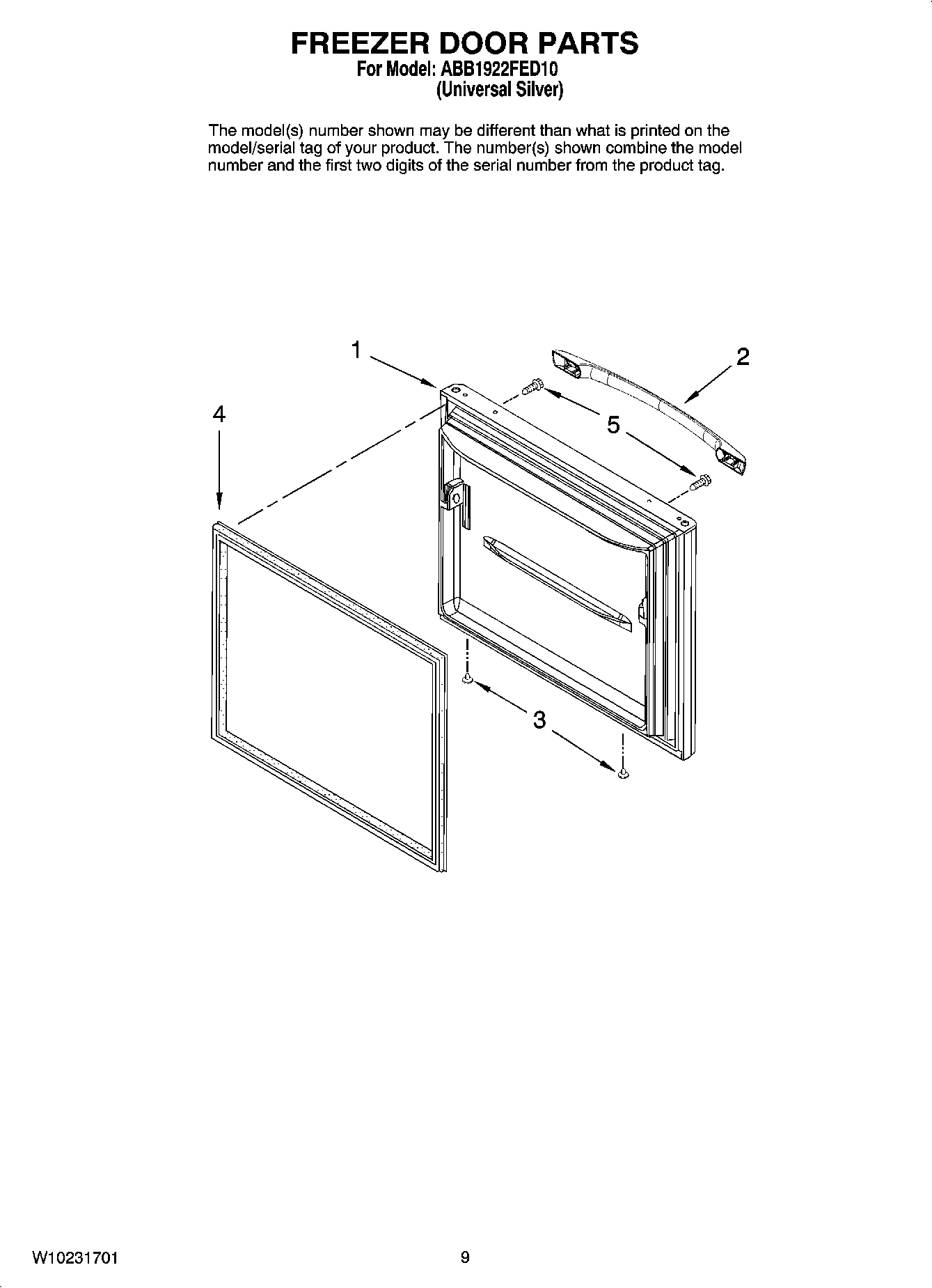 05 - FREEZER DOOR PARTS