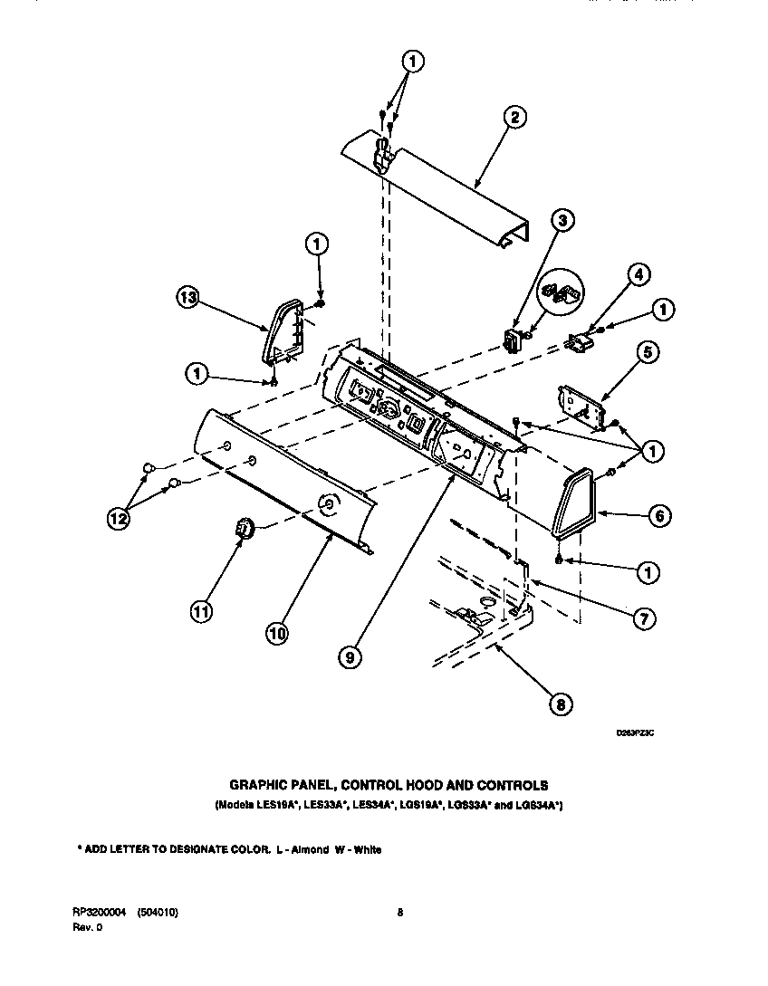 07 - GRAPHIC PANEL, CONTROL HOOD AND CONTROLS