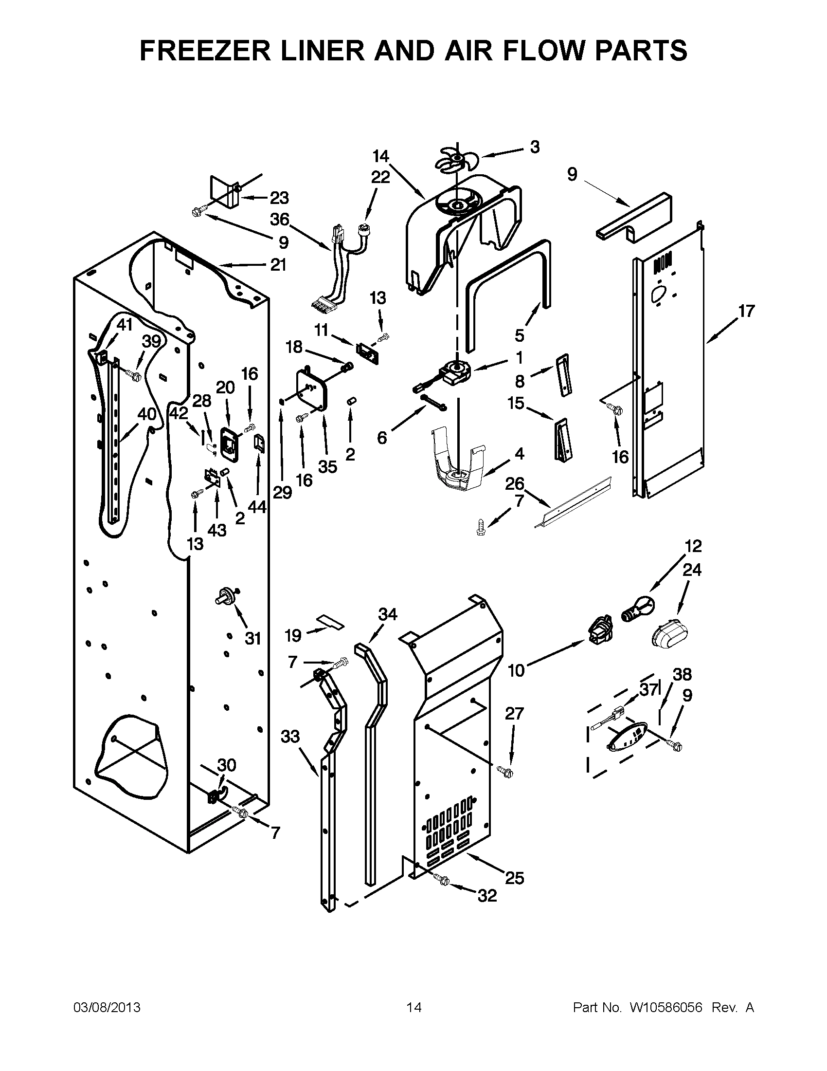 07 - FREEZER LINER AND AIR FLOW PARTS