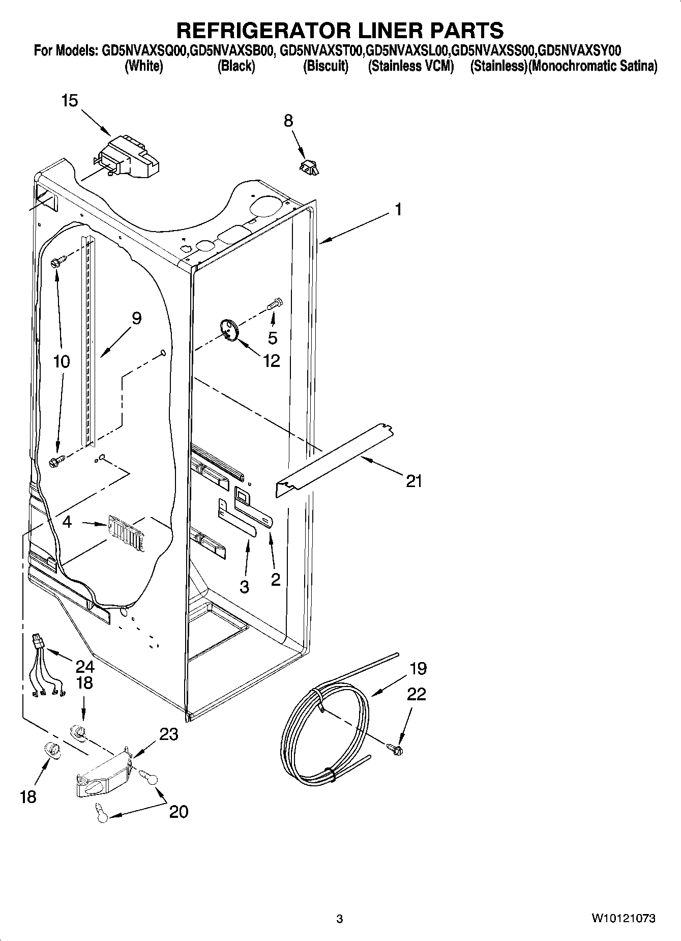 02 - REFRIGERATOR LINER PARTS