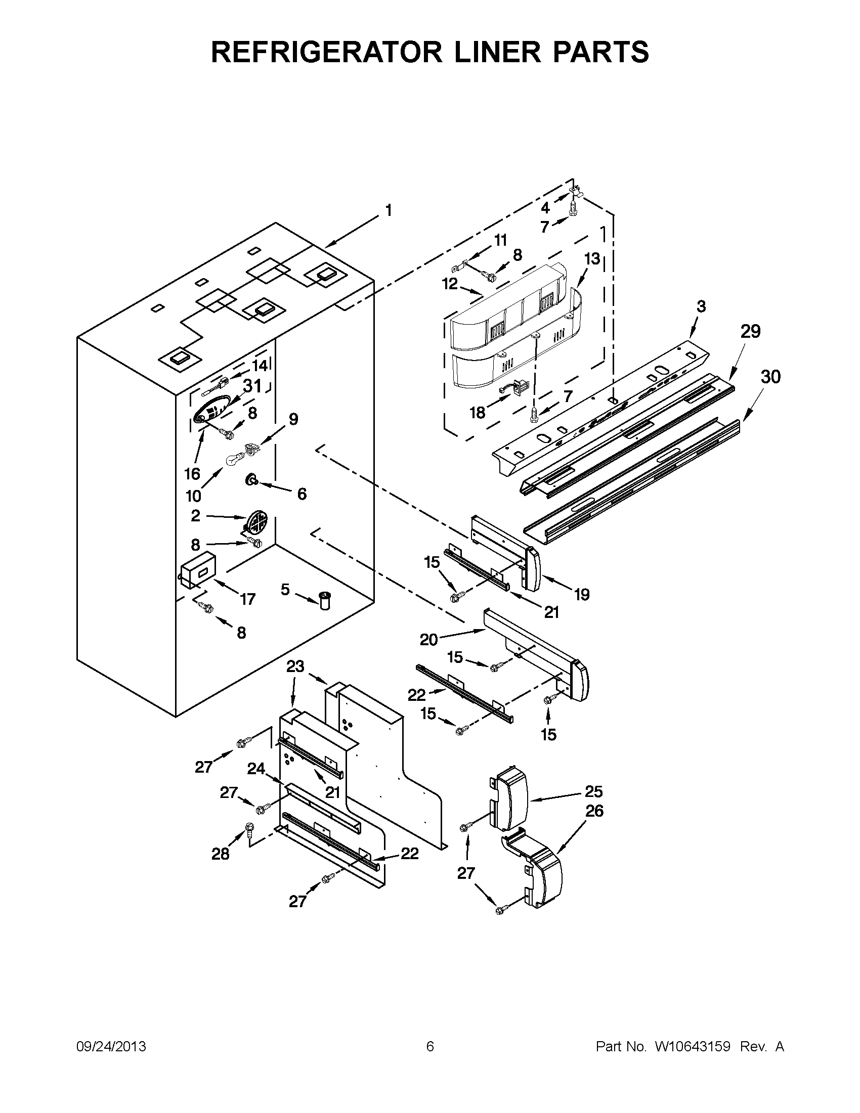 04 - REFRIGERATOR LINER PARTS