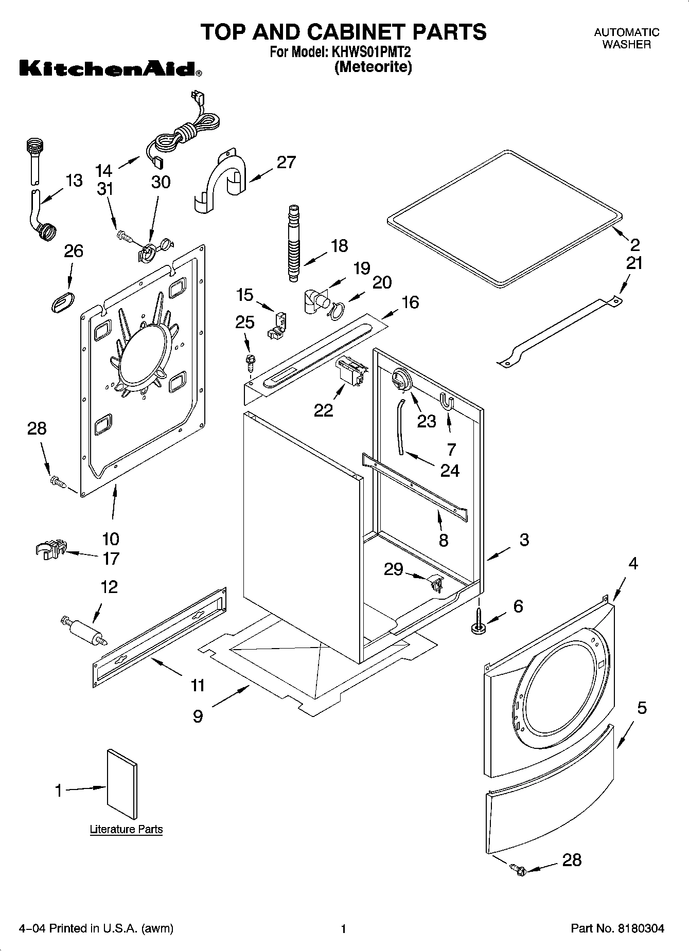 01 - TOP AND CABINET PARTS