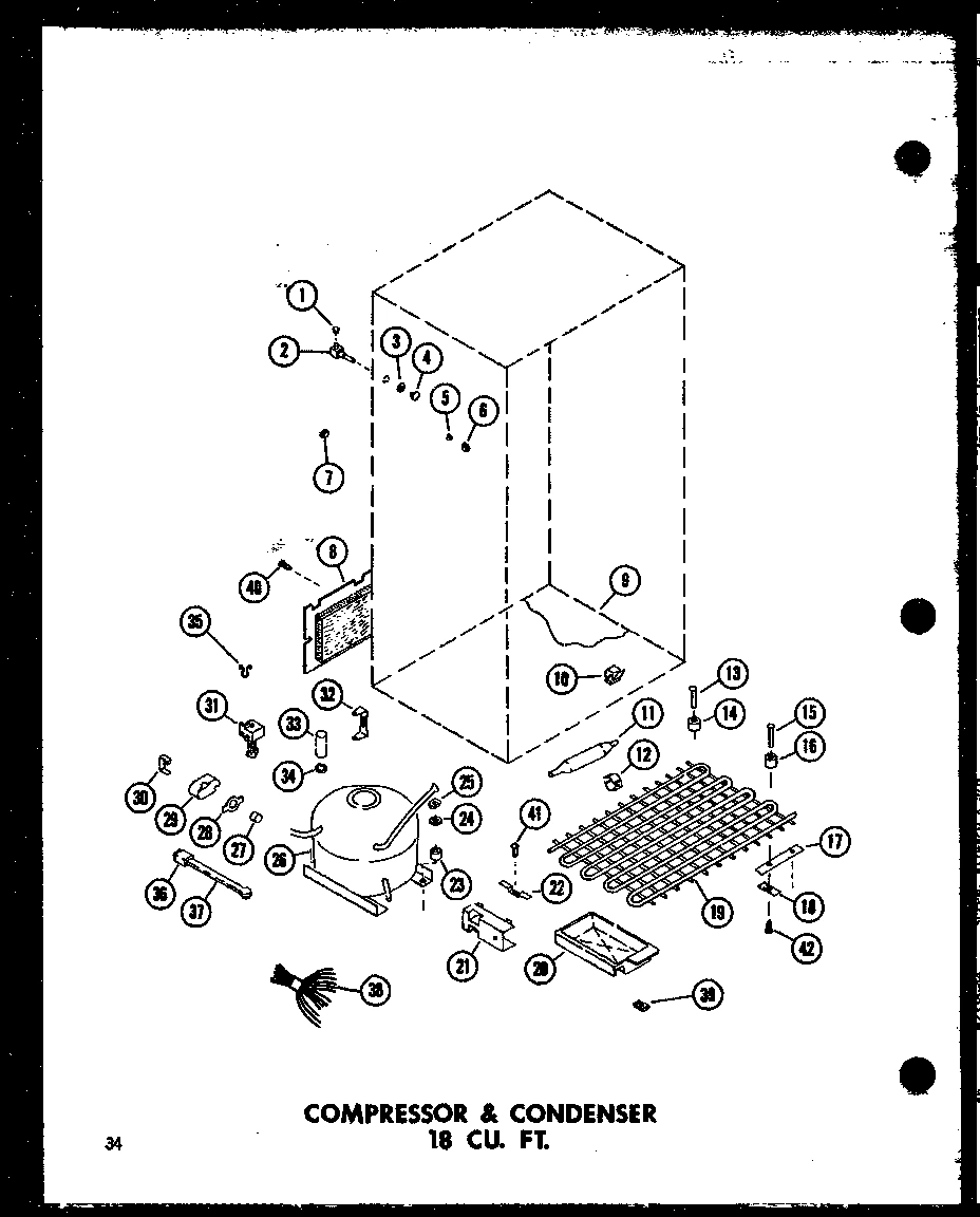 02 - COMPRESSOR & CONDENSER 18 CU. FT.