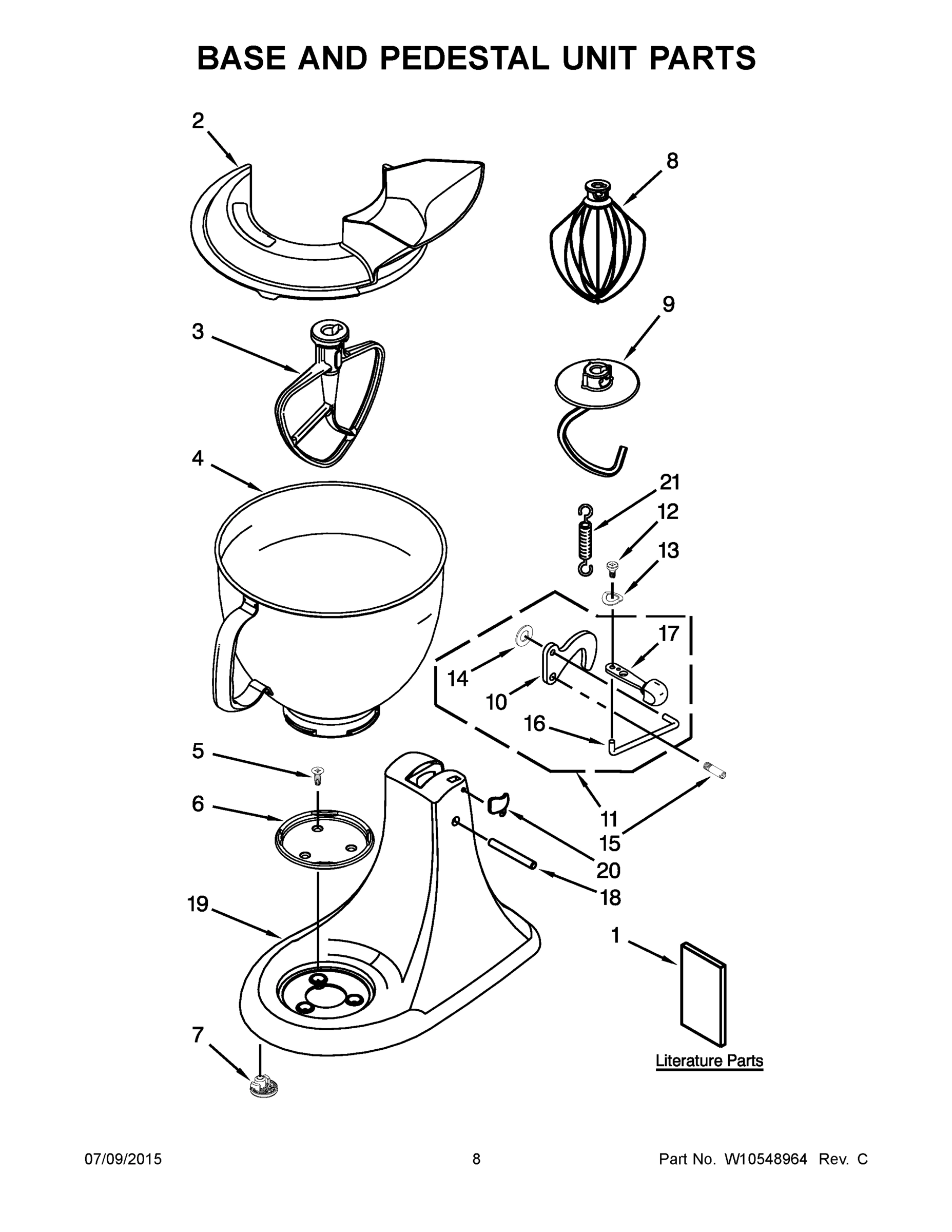 05 - BASE AND PEDESTAL UNIT PARTS