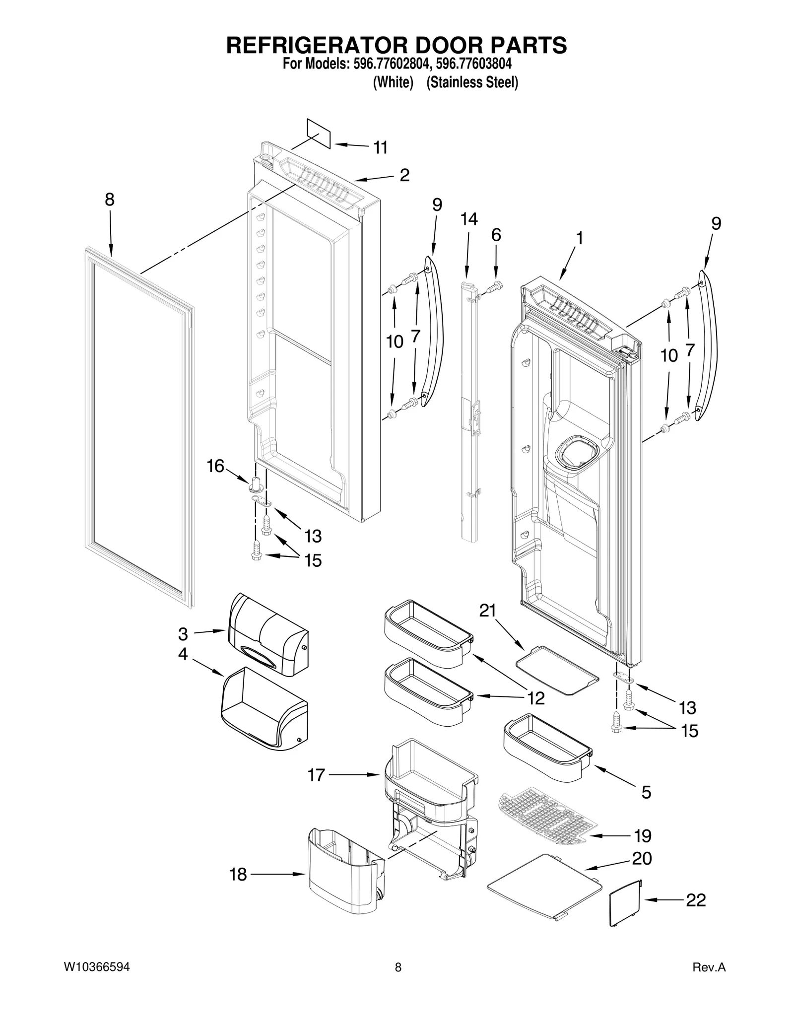 REFRIGERATOR DOOR PARTS