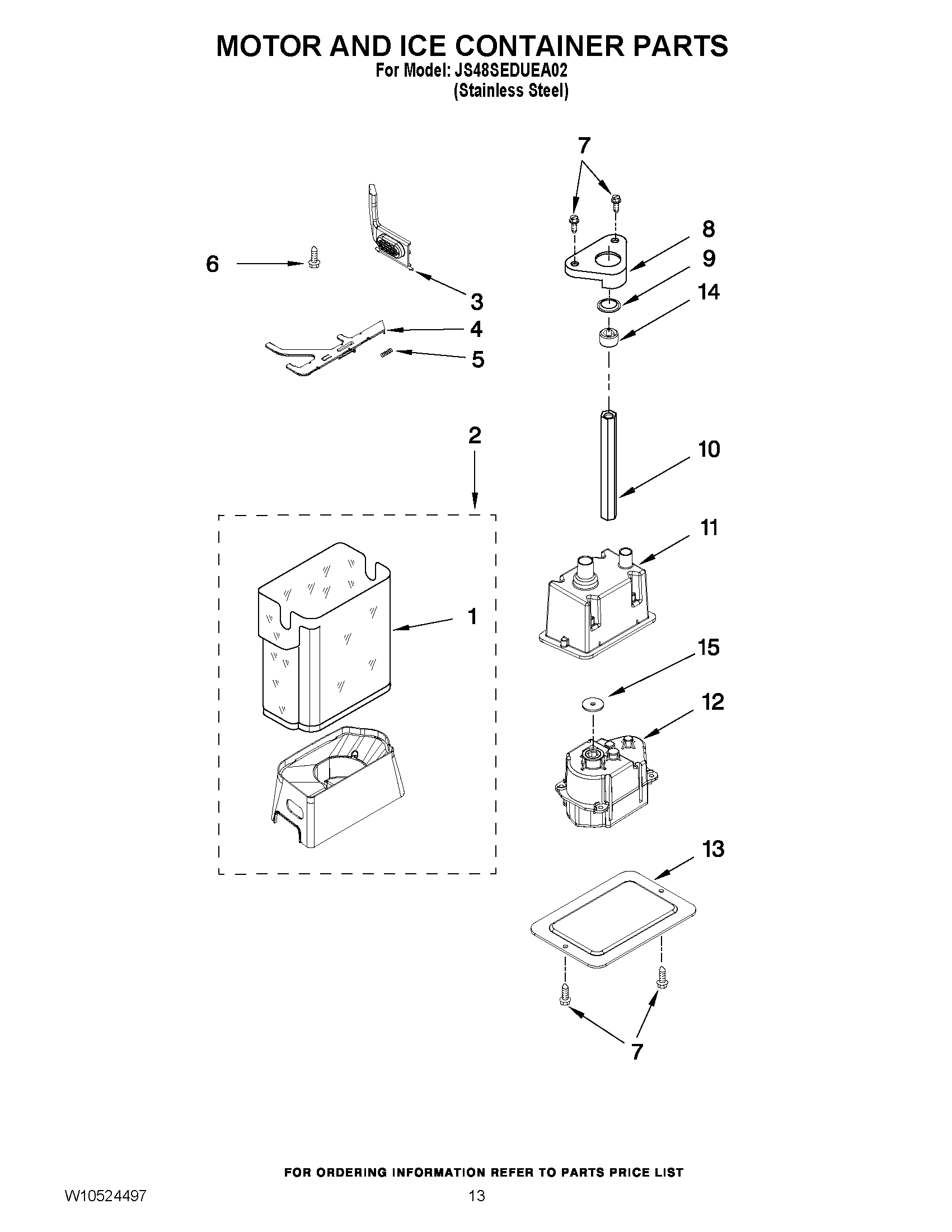 09 - MOTOR AND ICE CONTAINER PARTS