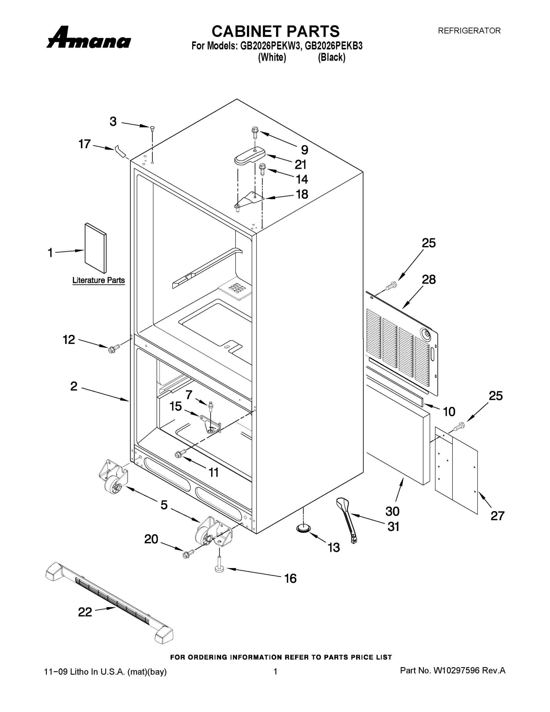 01 - CABINET PARTS