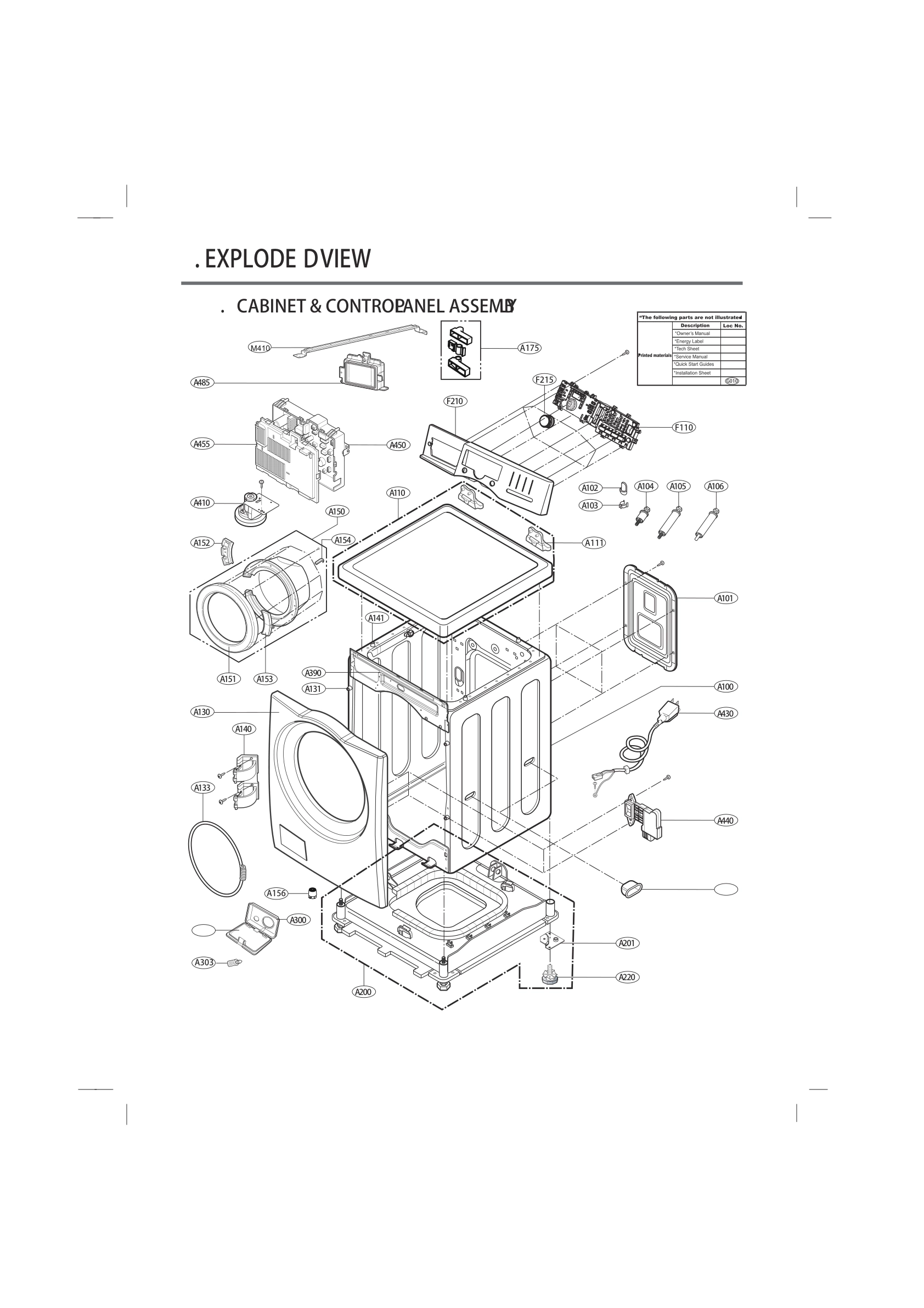 CABINET CONTROL PANEL ASSEMBLY