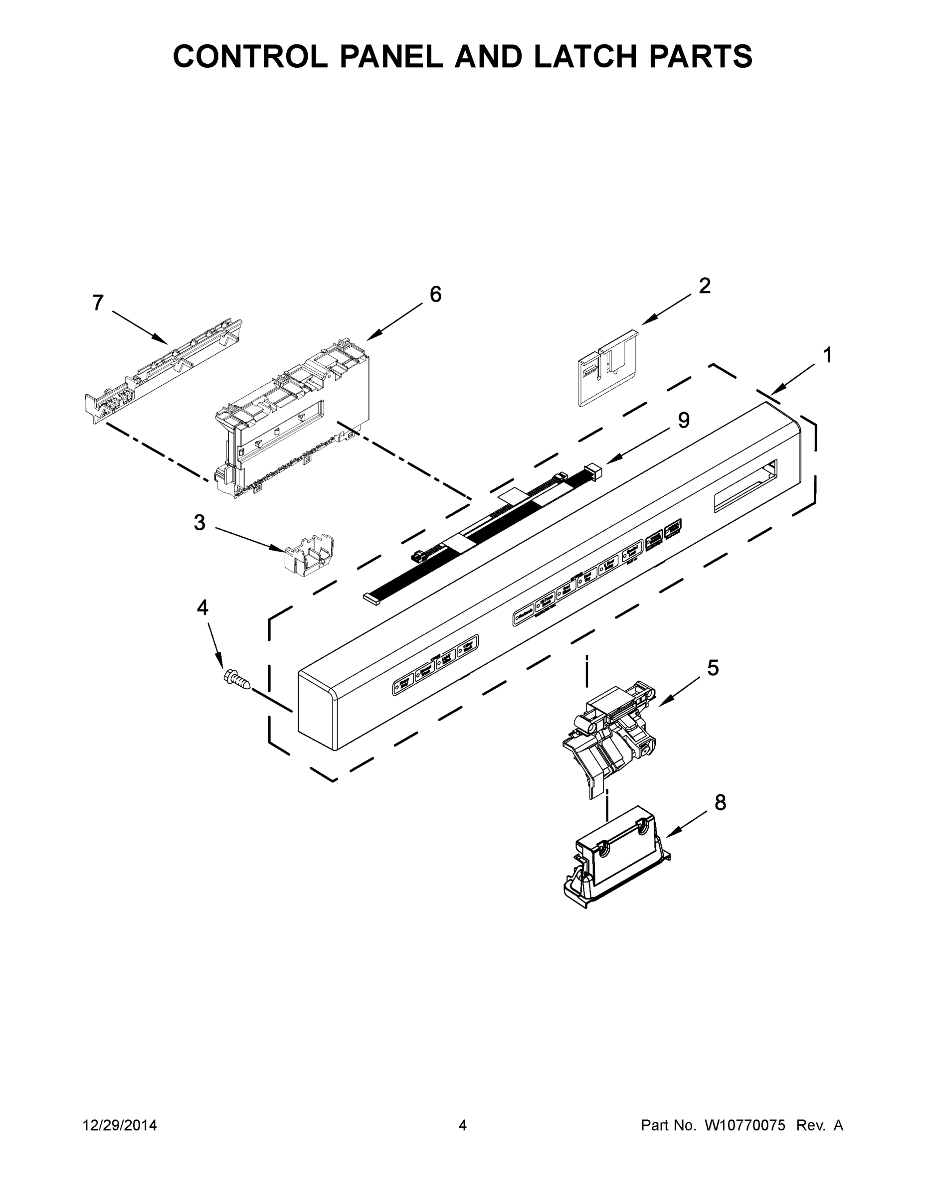 03 - CONTROL PANEL AND LATCH PARTS