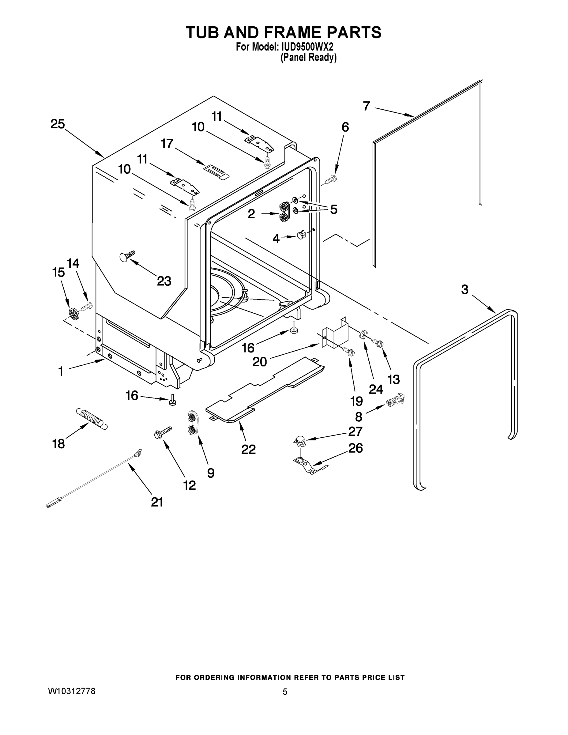 05 - TUB AND FRAME PARTS