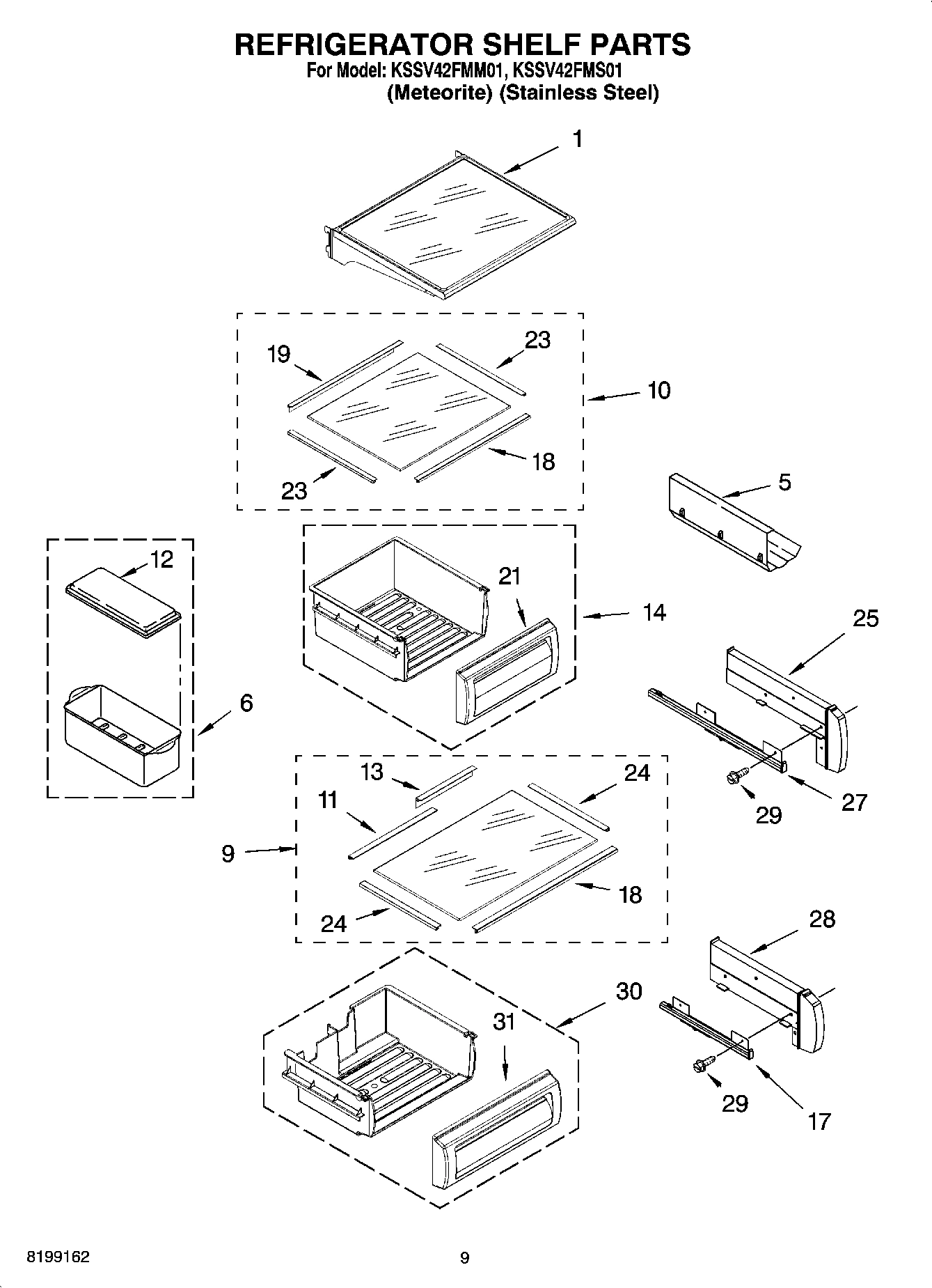 07 - REFRIGERATOR SHELF PARTS