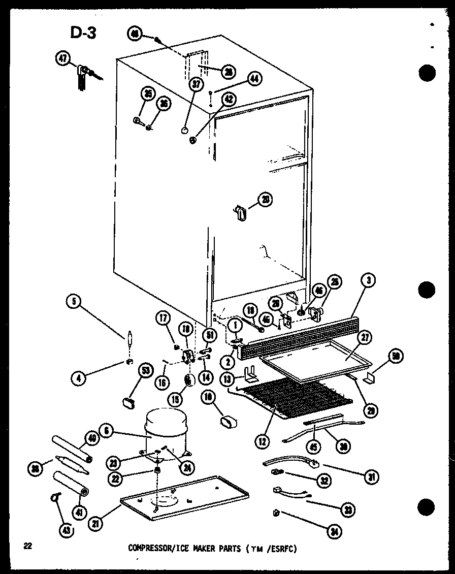 01 - COMPRESSOR/ICE MAKER PARTS (TM /ESRFC)