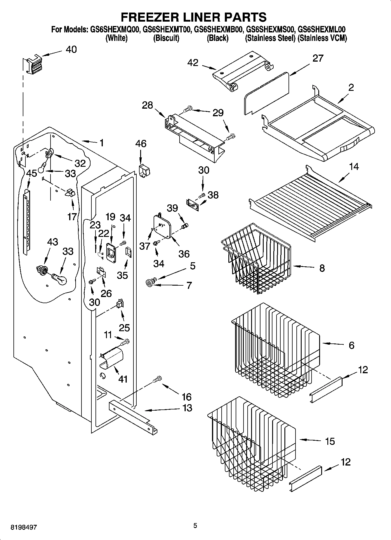 04 - FREEZER LINER PARTS