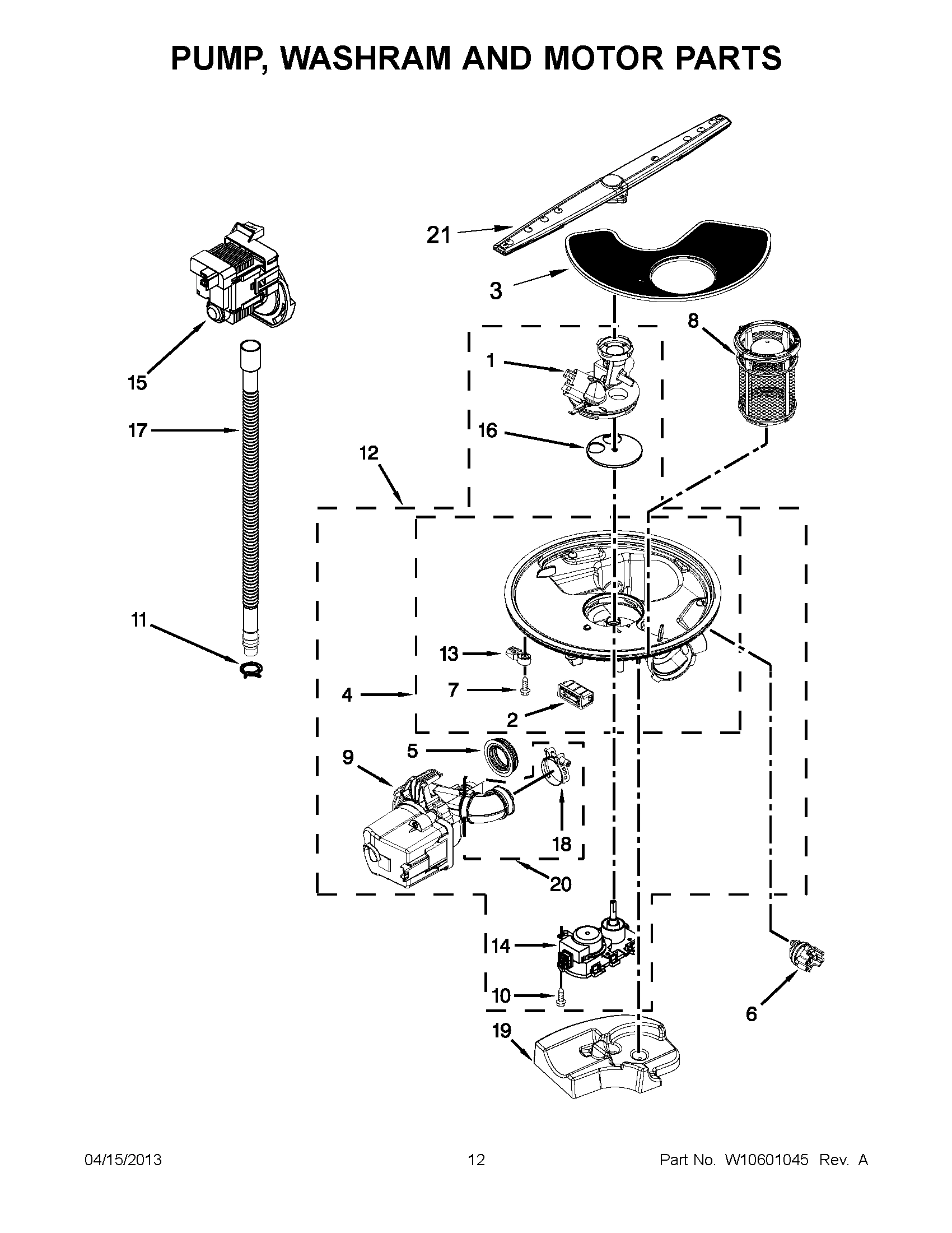 06 - PUMP, WASHARM AND MOTOR PARTS
