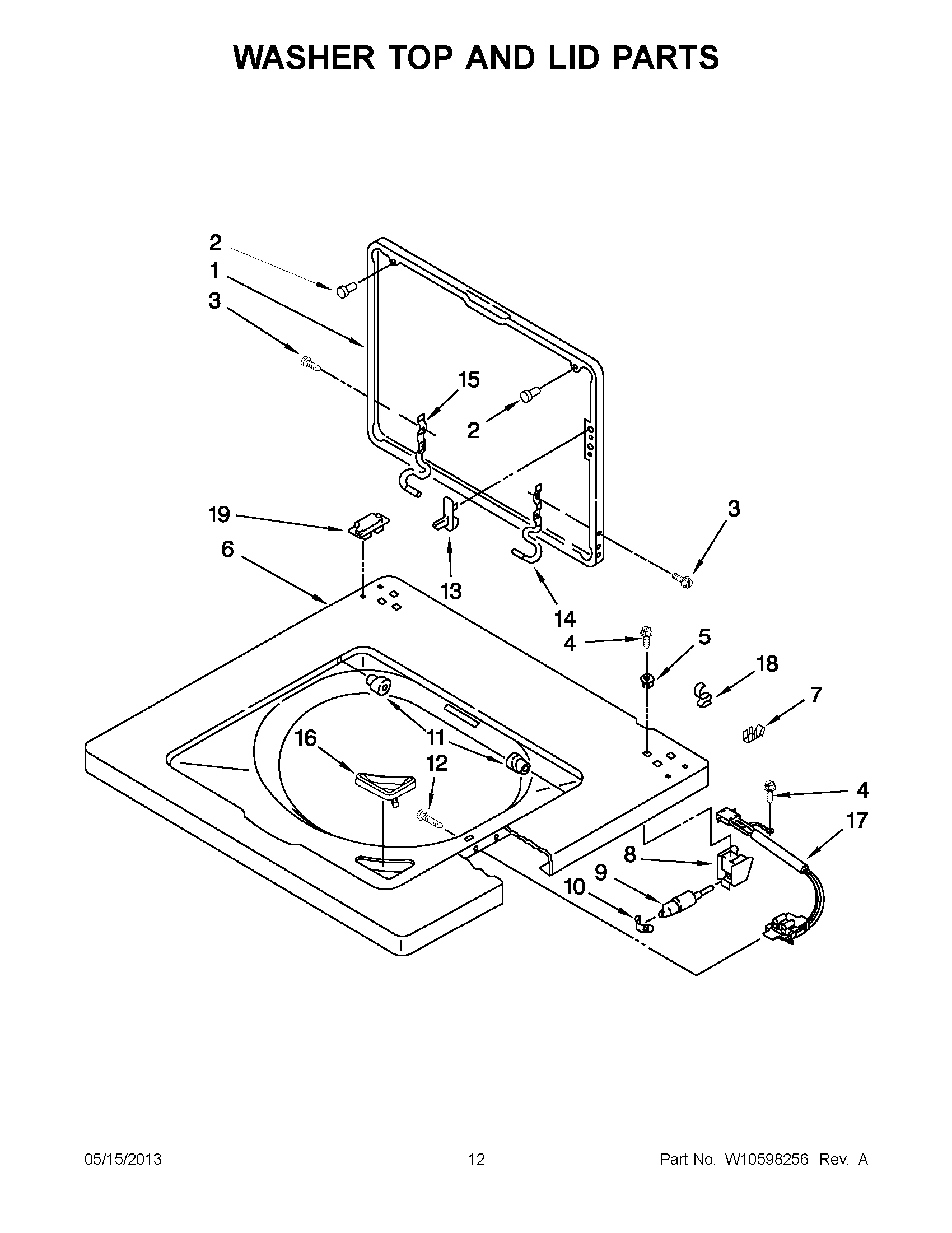 06 - WASHER TOP AND LID PARTS
