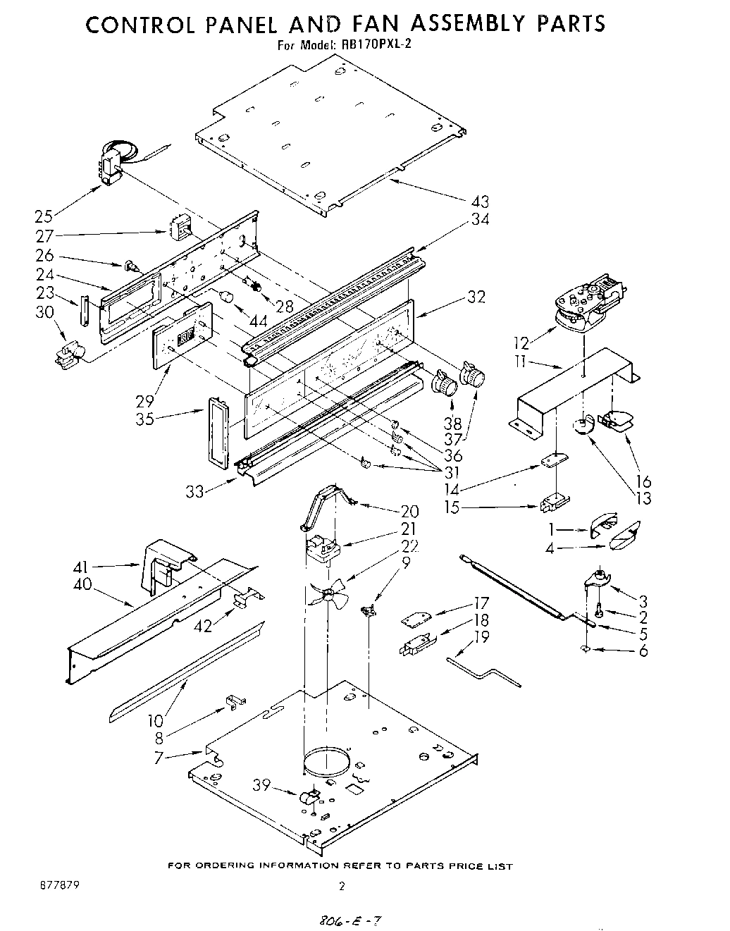 02 - CONTROL PANEL AND FAN ASSEMBLY