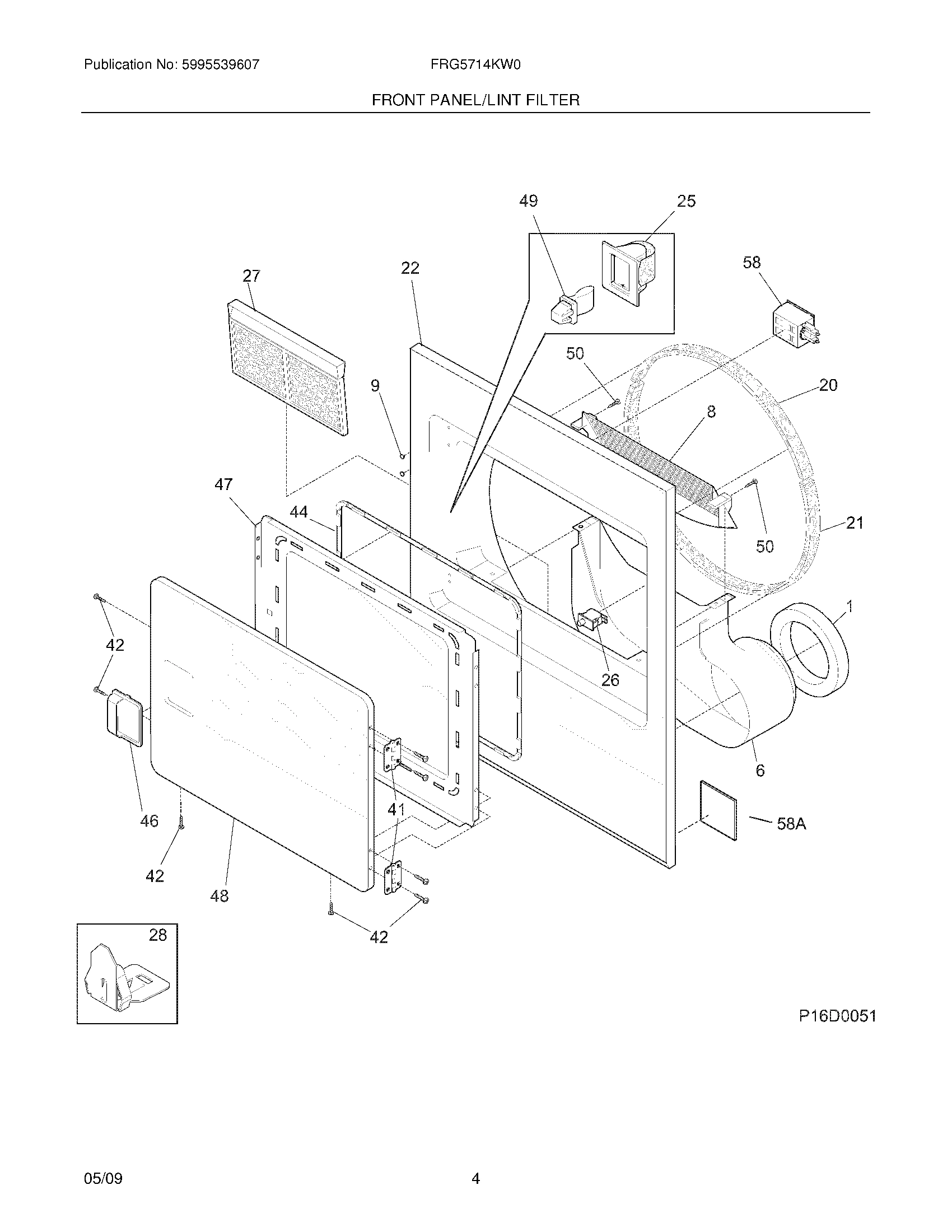 05 - FRONT PANEL/LINT FILTER