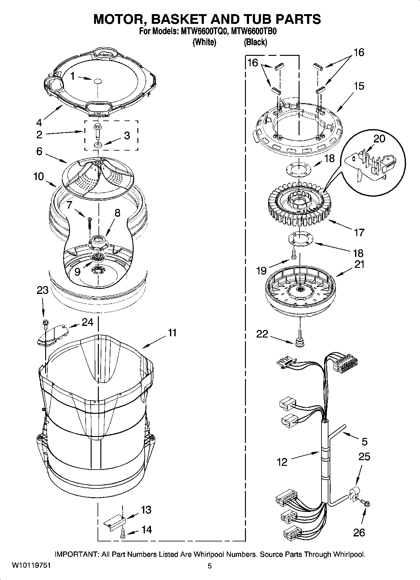 03 - MOTOR, BASKET AND TUB PARTS