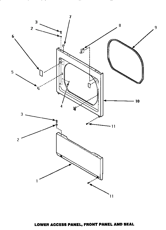 09 - LOWER ACCESS PANEL, FRONT PANEL & SEAL