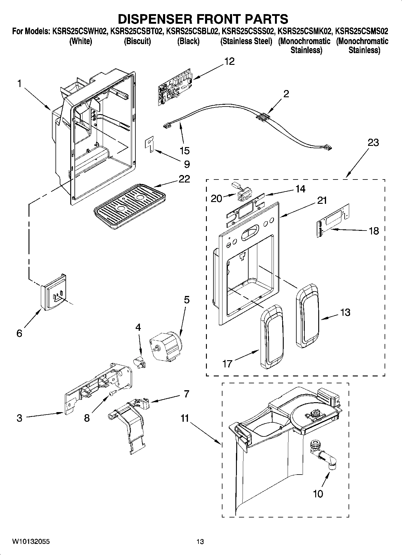 08 - DISPENSER FRONT PARTS