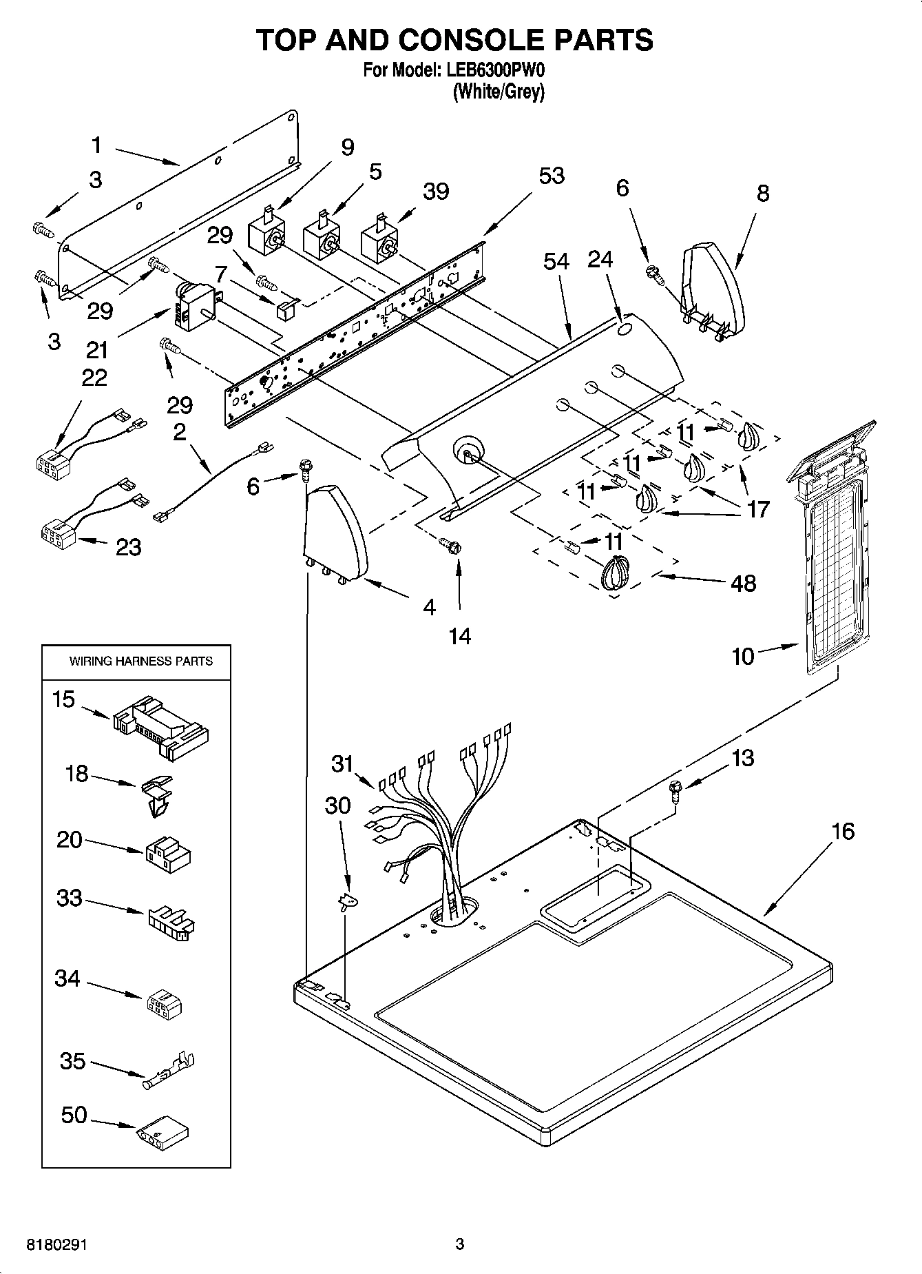 02 - TOP AND CONSOLE PARTS