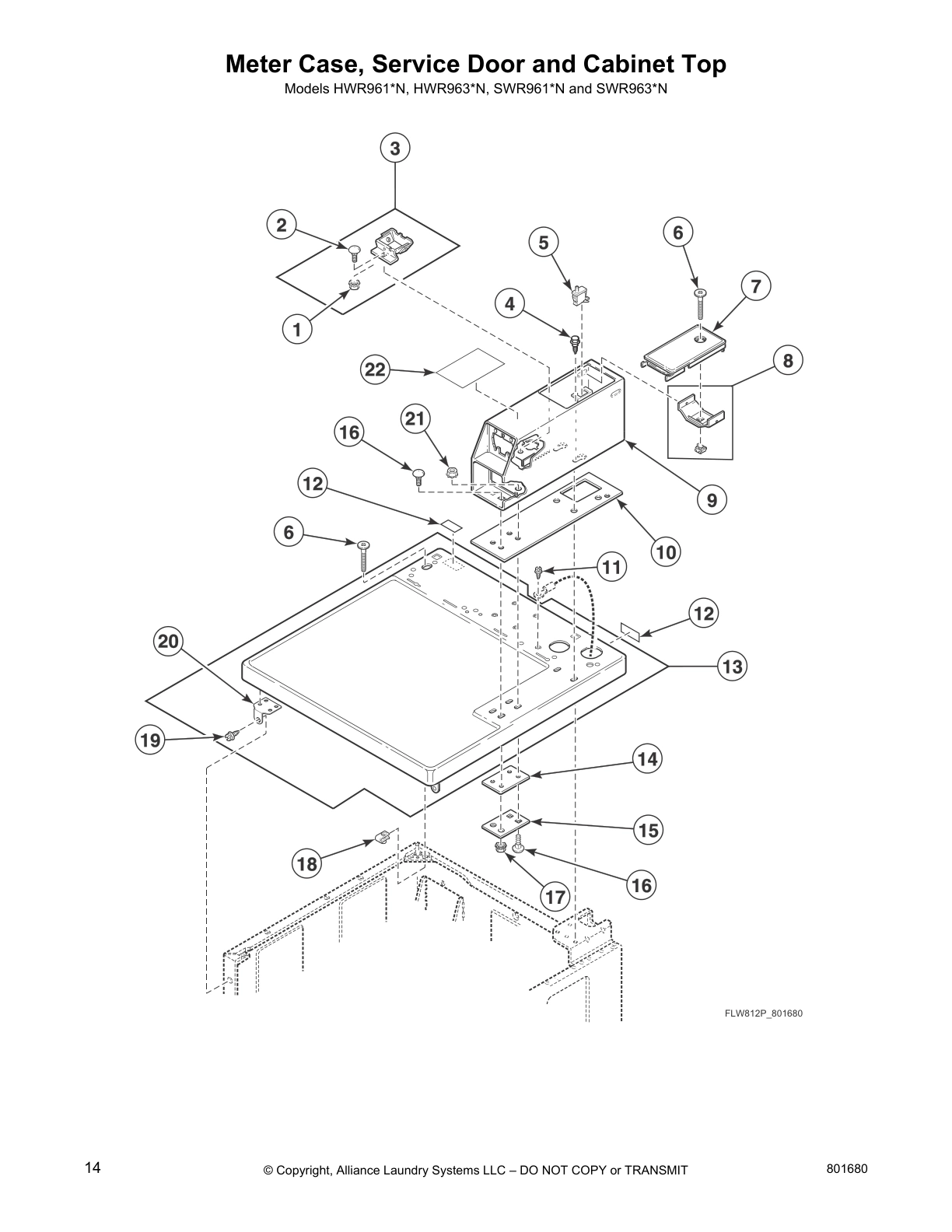 Meter Case, Service Door and Cabinet Top