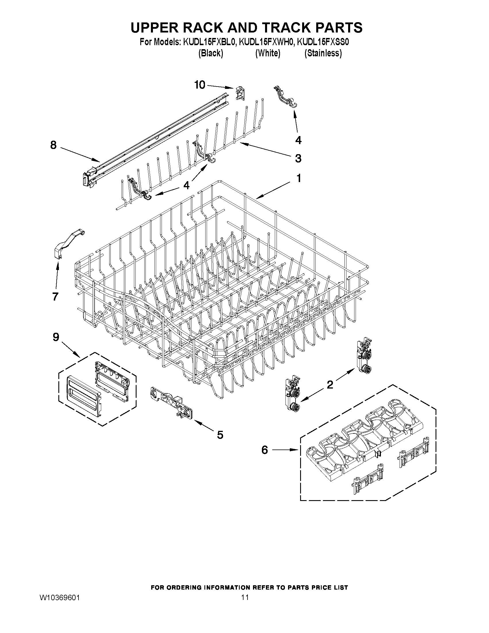 09 - UPPER RACK AND TRACK PARTS
