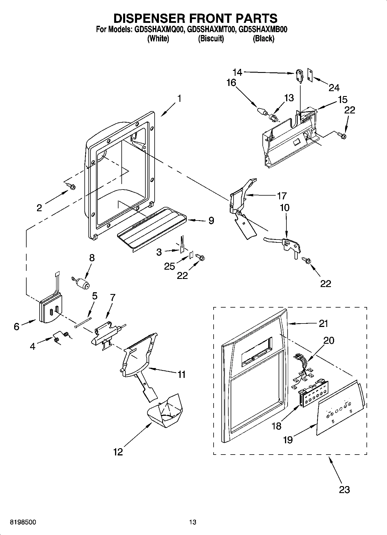 08 - DISPENSER FRONT PARTS
