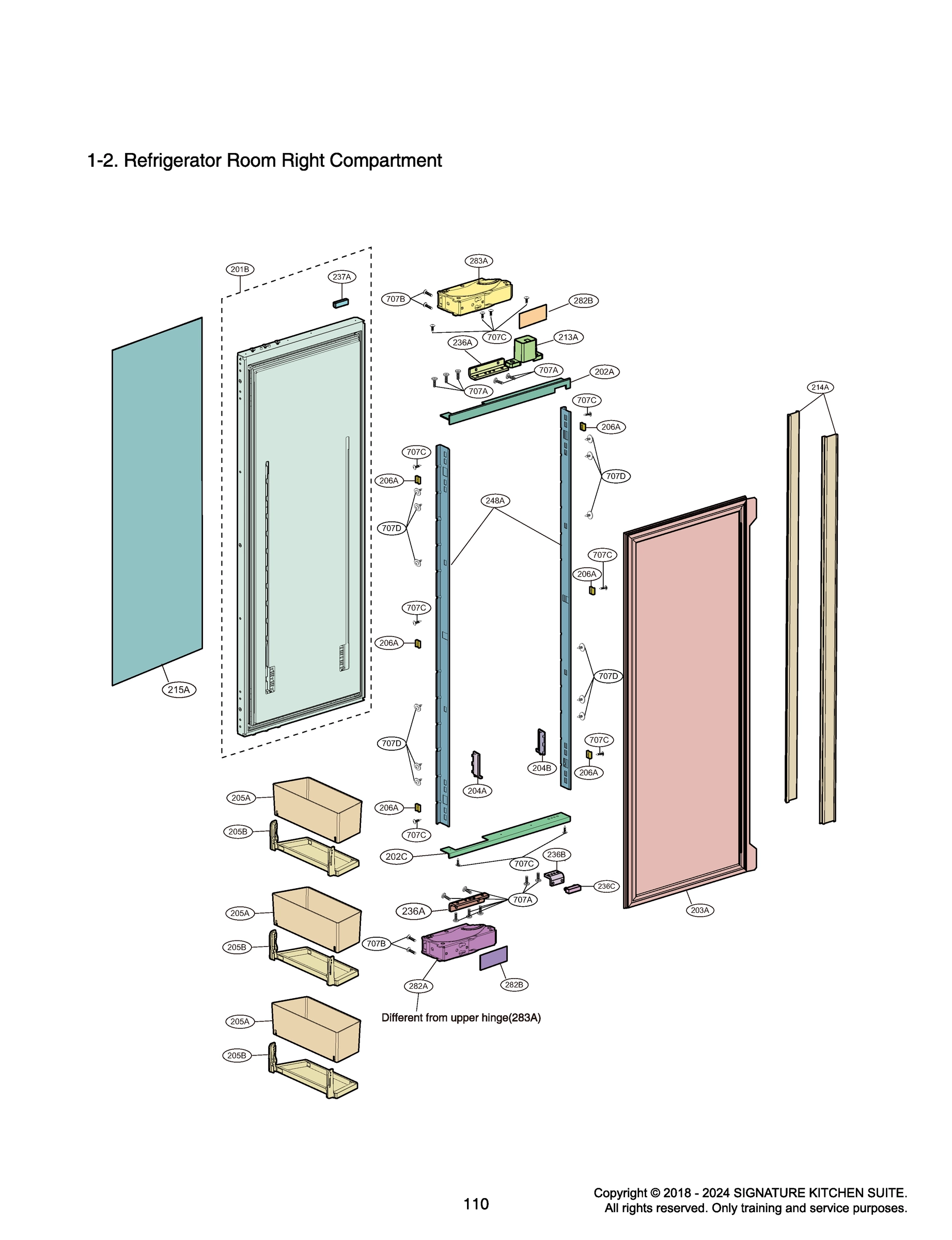 REFRIGERATOR ROOM RIGHT COMPARTMENT