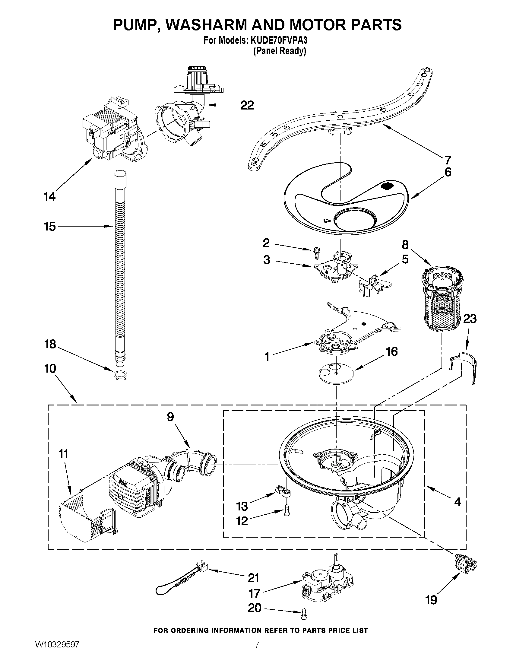 06 - PUMP, WASHARM AND MOTOR PARTS