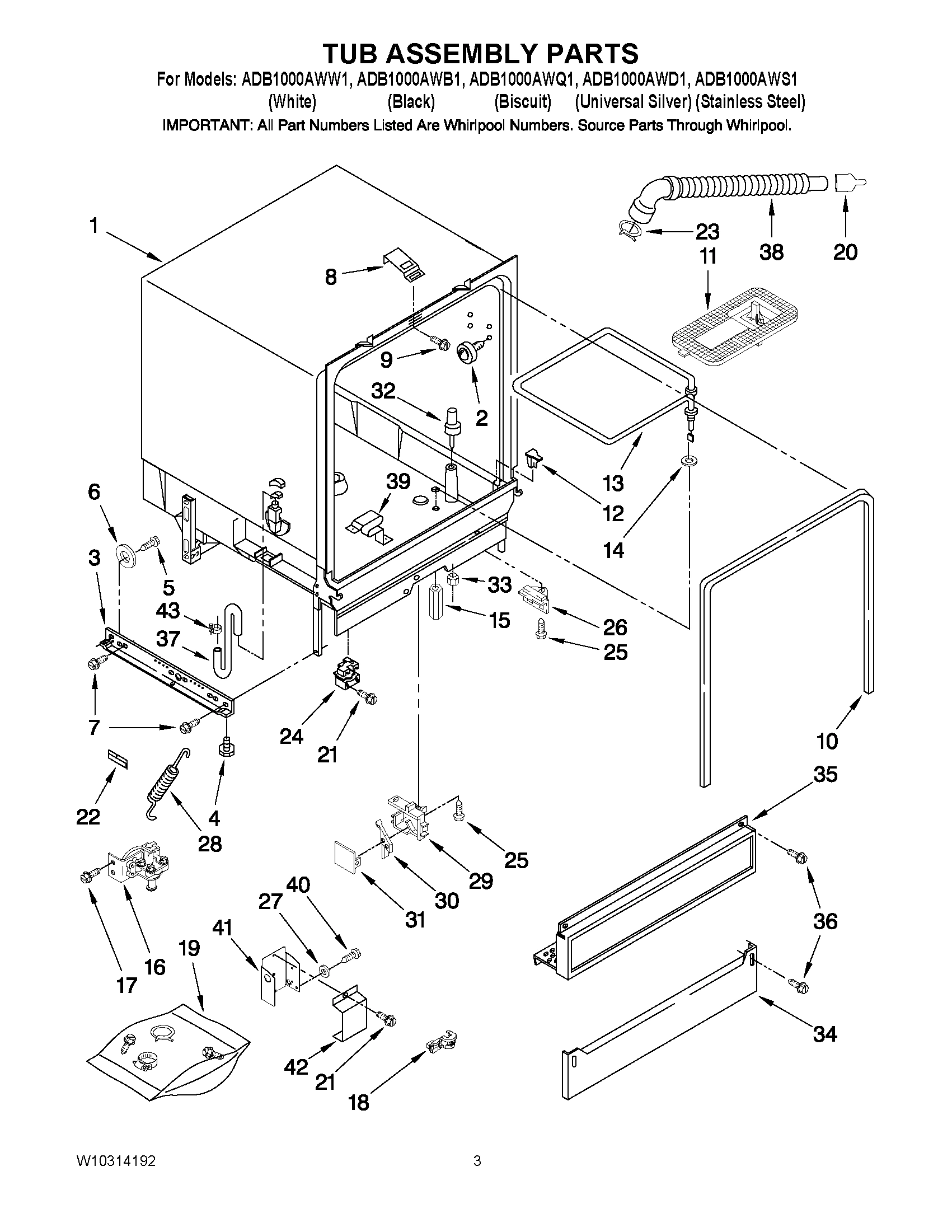 03 - TUB ASSEMBLY PARTS