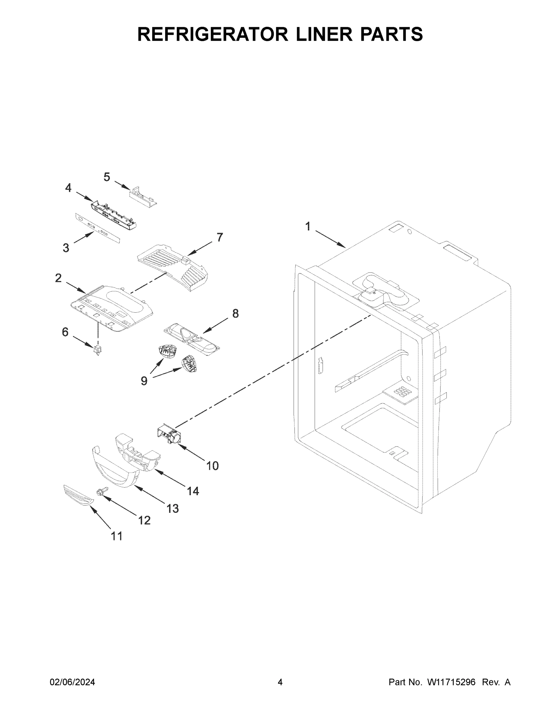 03 - REFRIGERATOR LINER PARTS