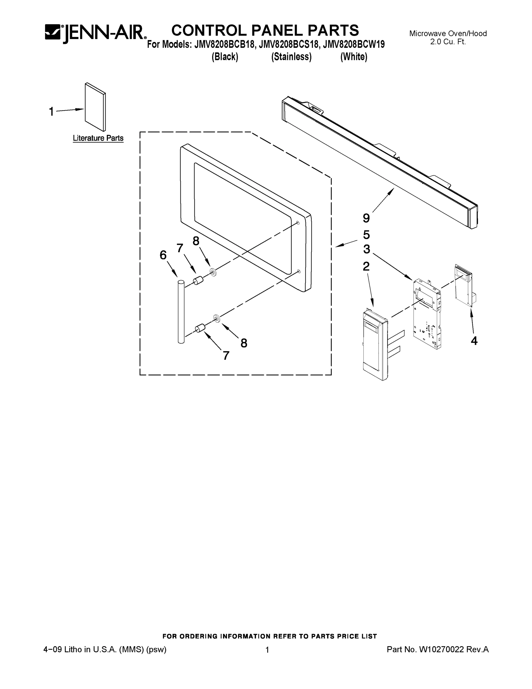 01 - CONTROL PANEL PARTS