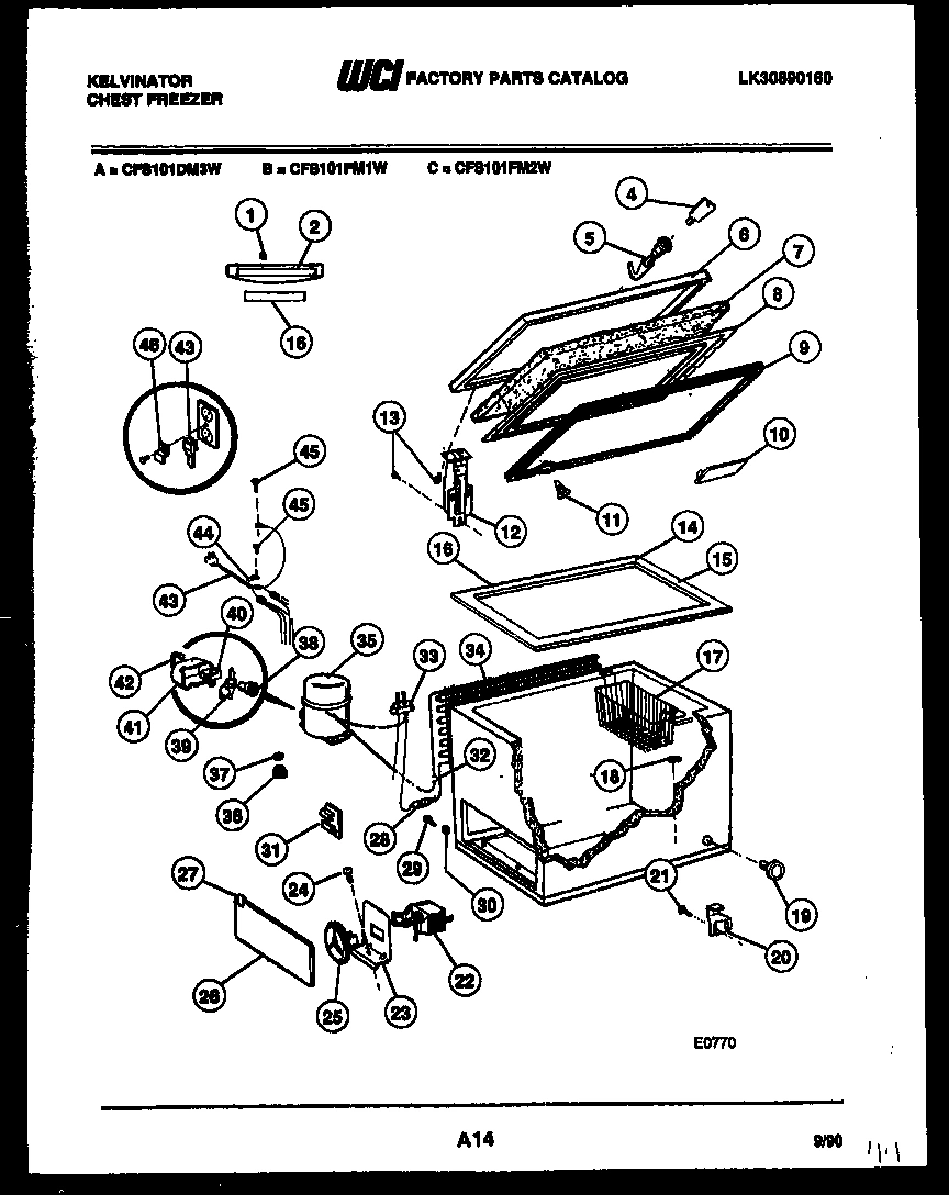 02 - CHEST FREEZER PARTS