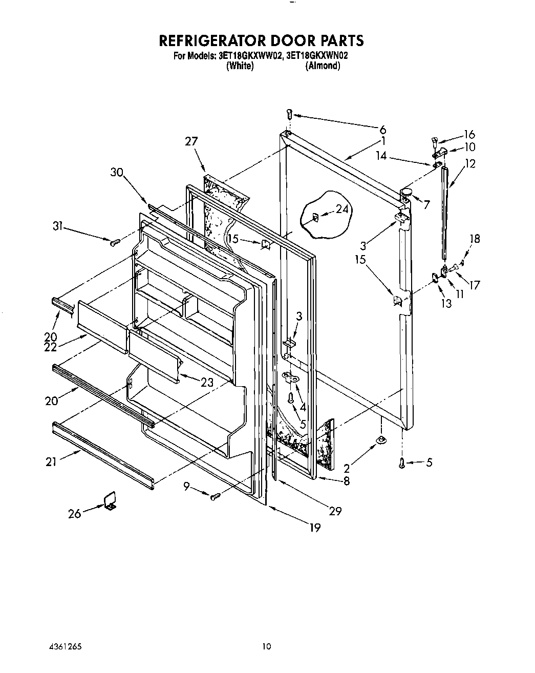 09 - REFRIGERATOR DOOR, LIT/OPTIONAL