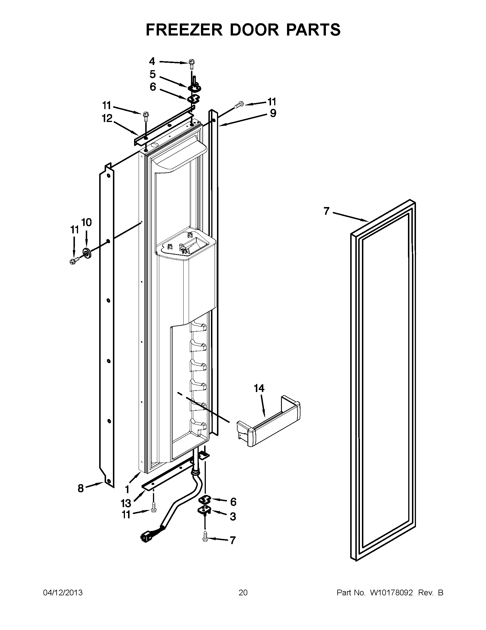 10 - FREEZER DOOR PARTS