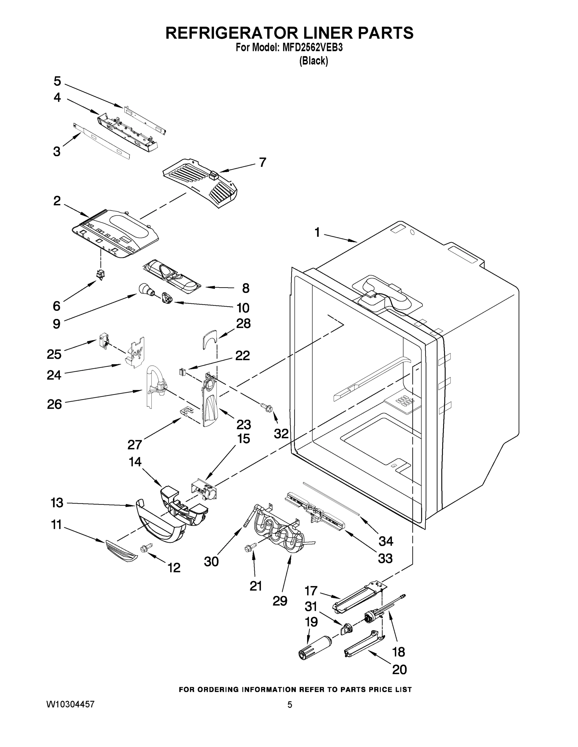 03 - REFRIGERATOR LINER PARTS