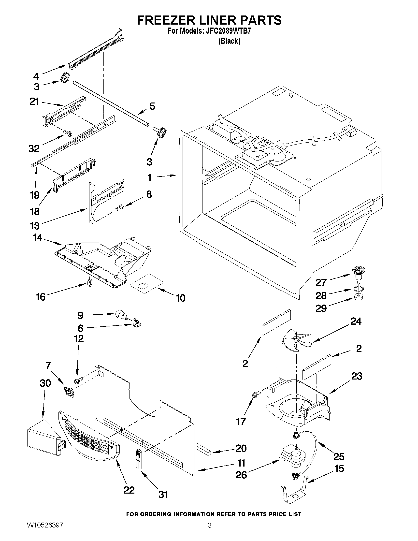 02 - FREEZER LINER PARTS
