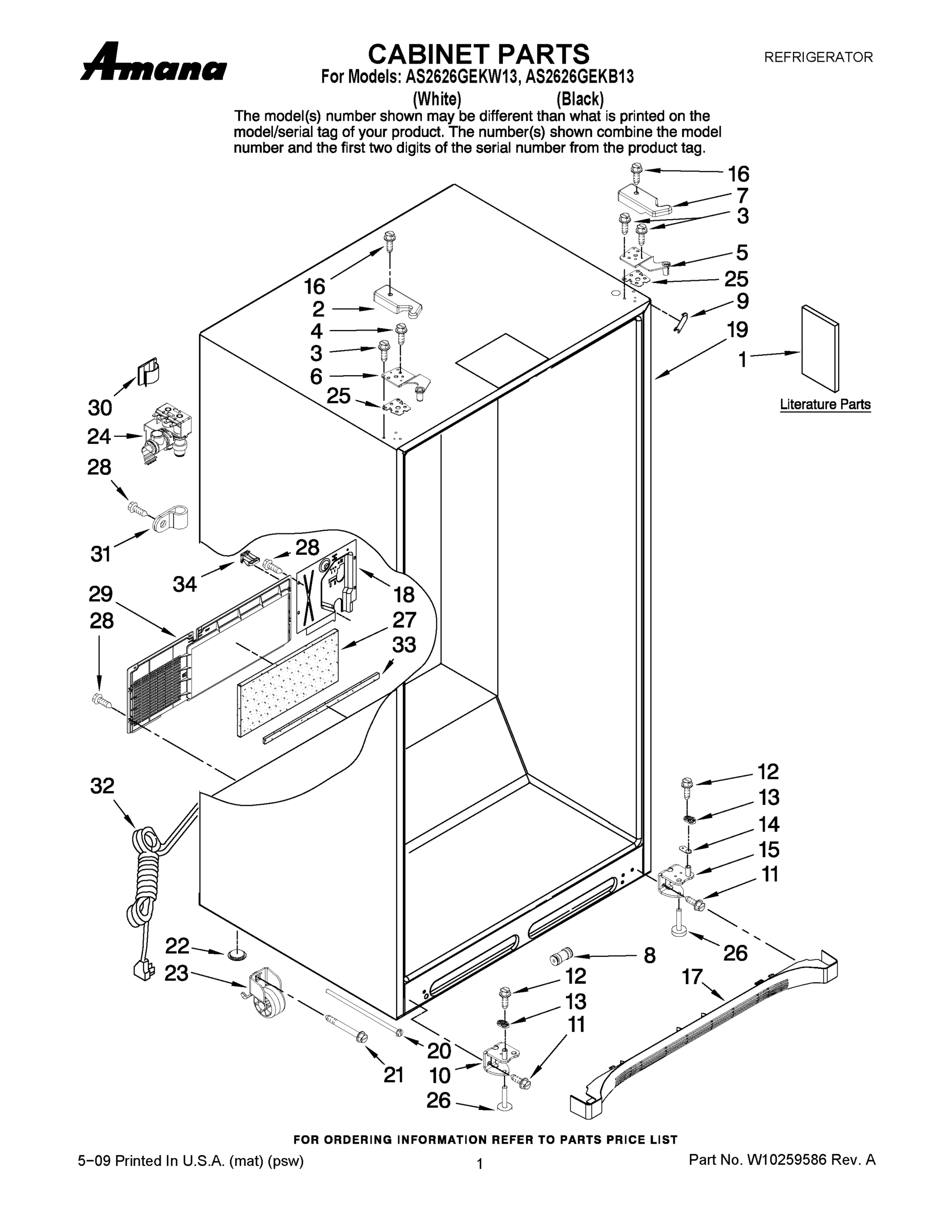 01 - CABINET PARTS