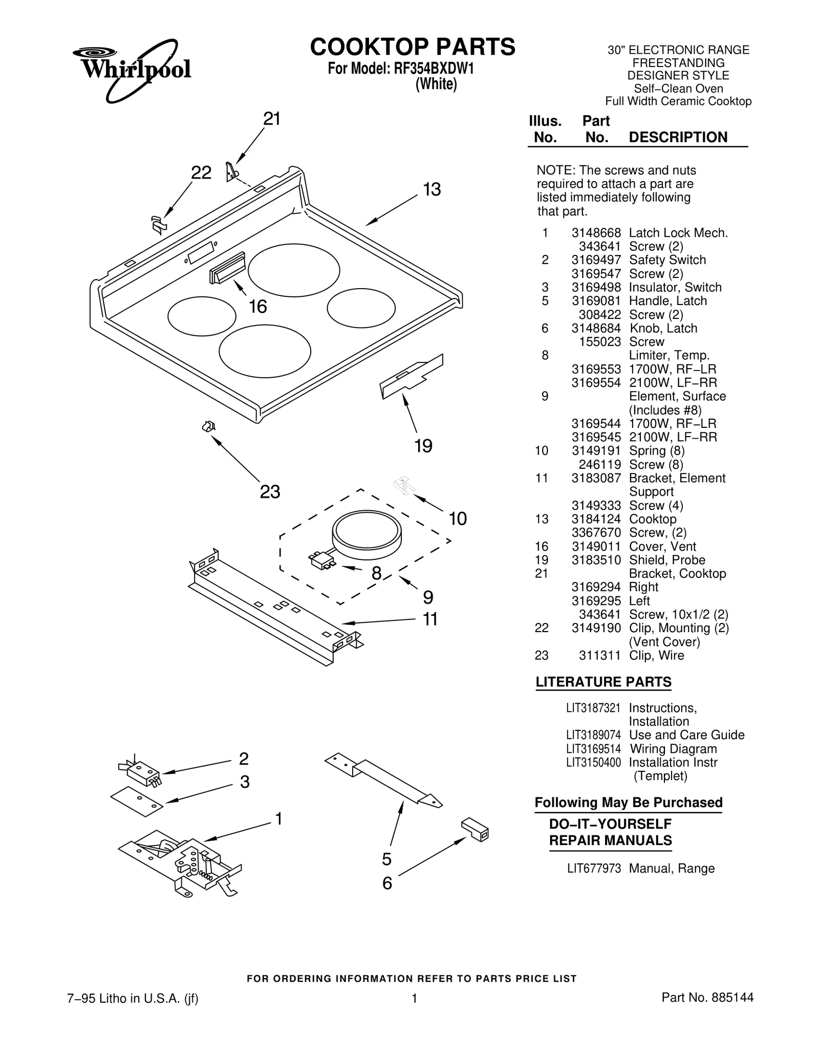 COOKTOP PARTS