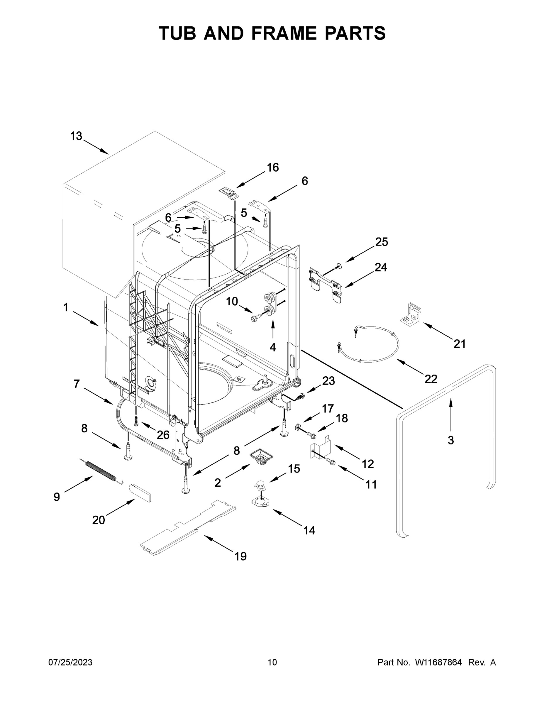 06 - TUB AND FRAME PARTS