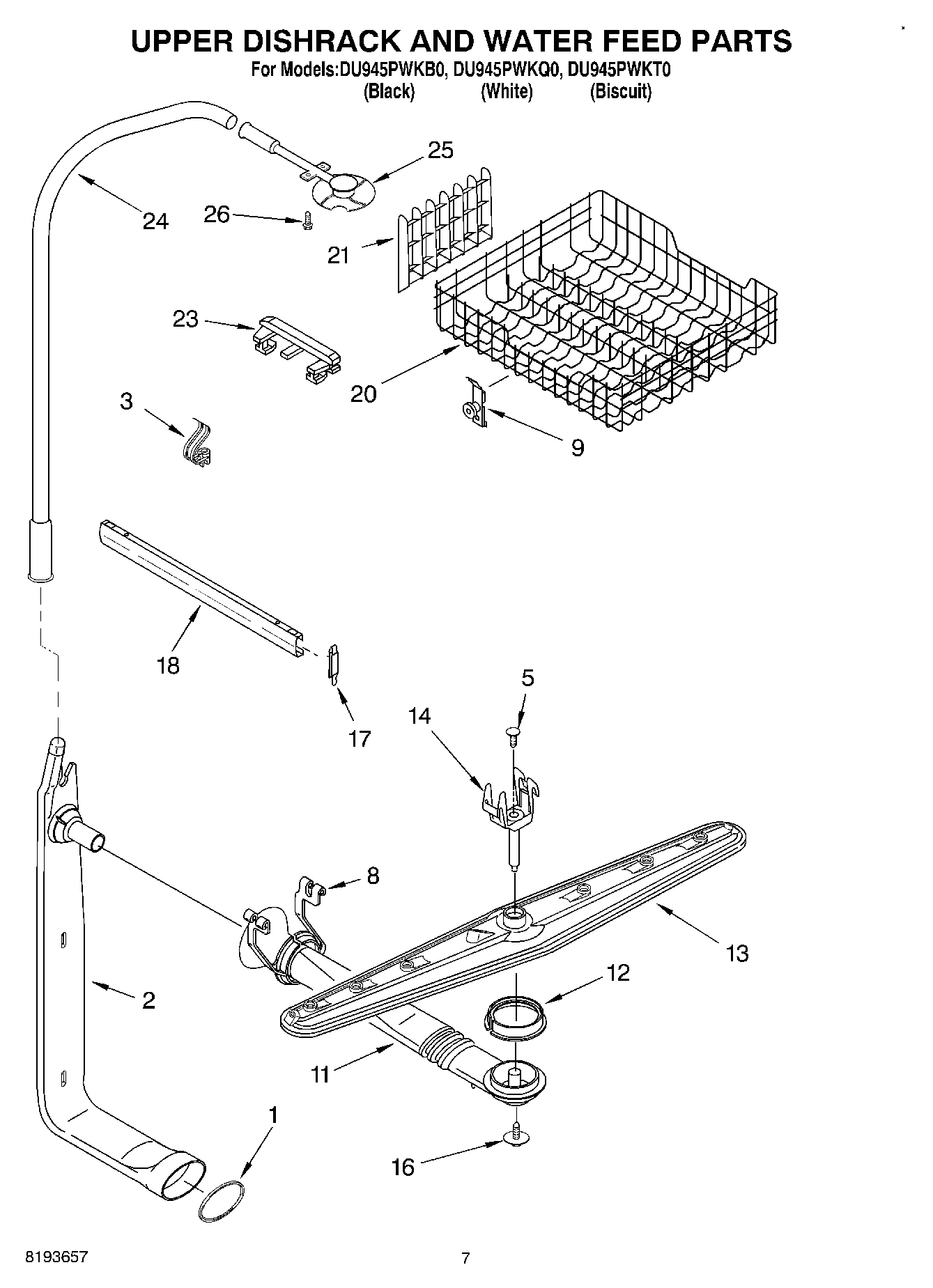 05 - UPPER DISHRACK & WATER FEED