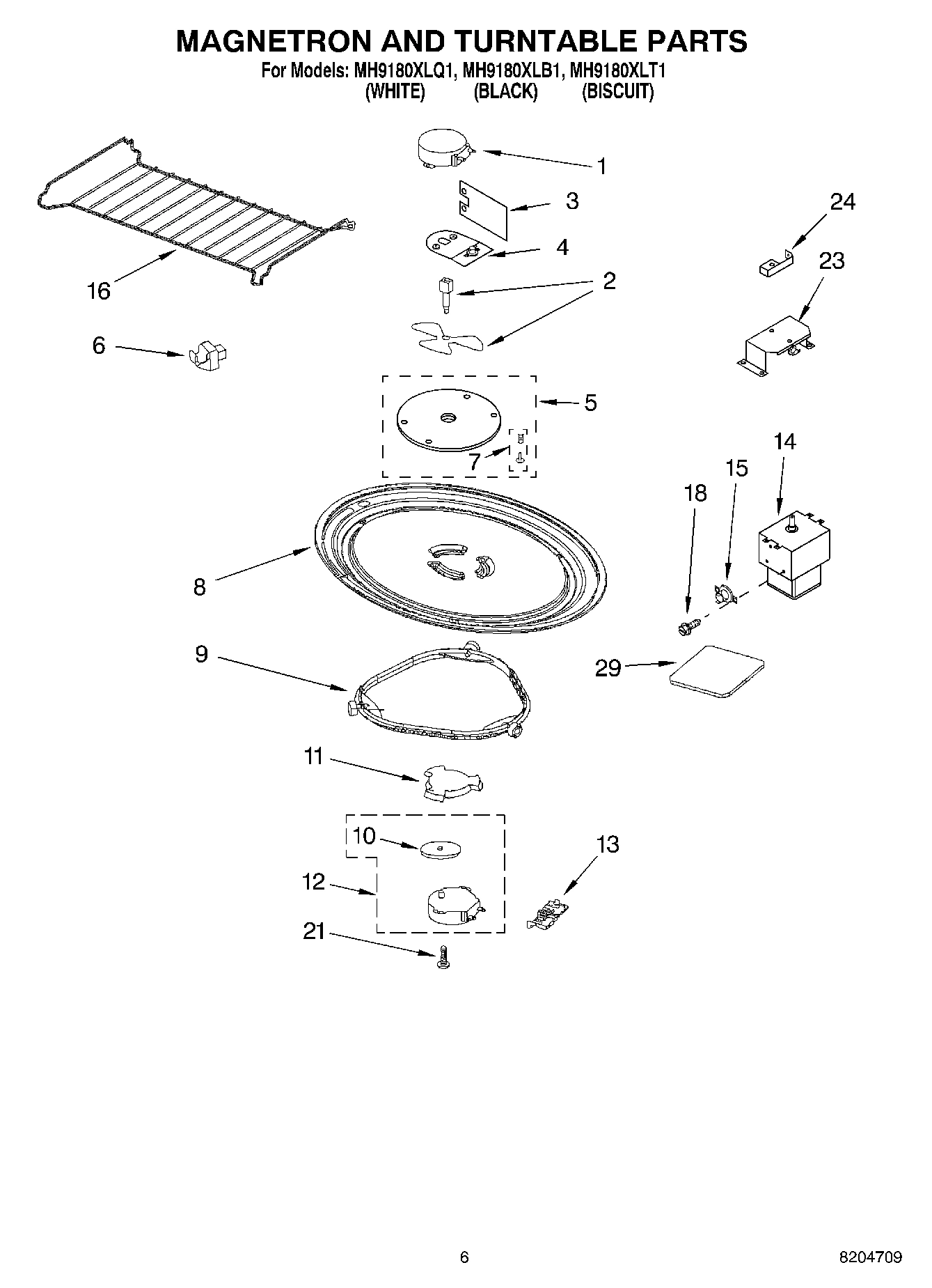 05 - MAGNETRON AND TURNTABLE PARTS