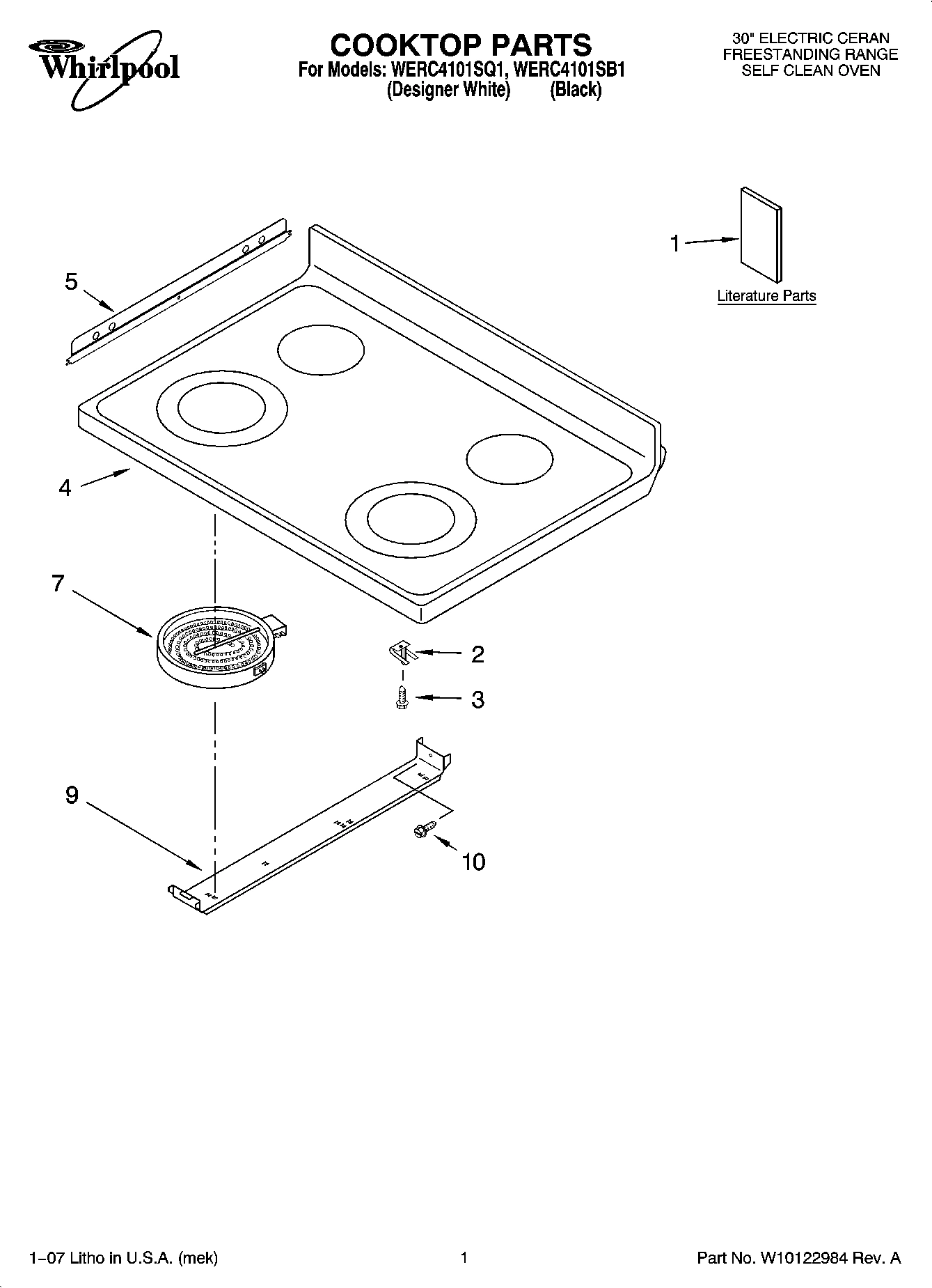 01 - COOKTOP PARTS