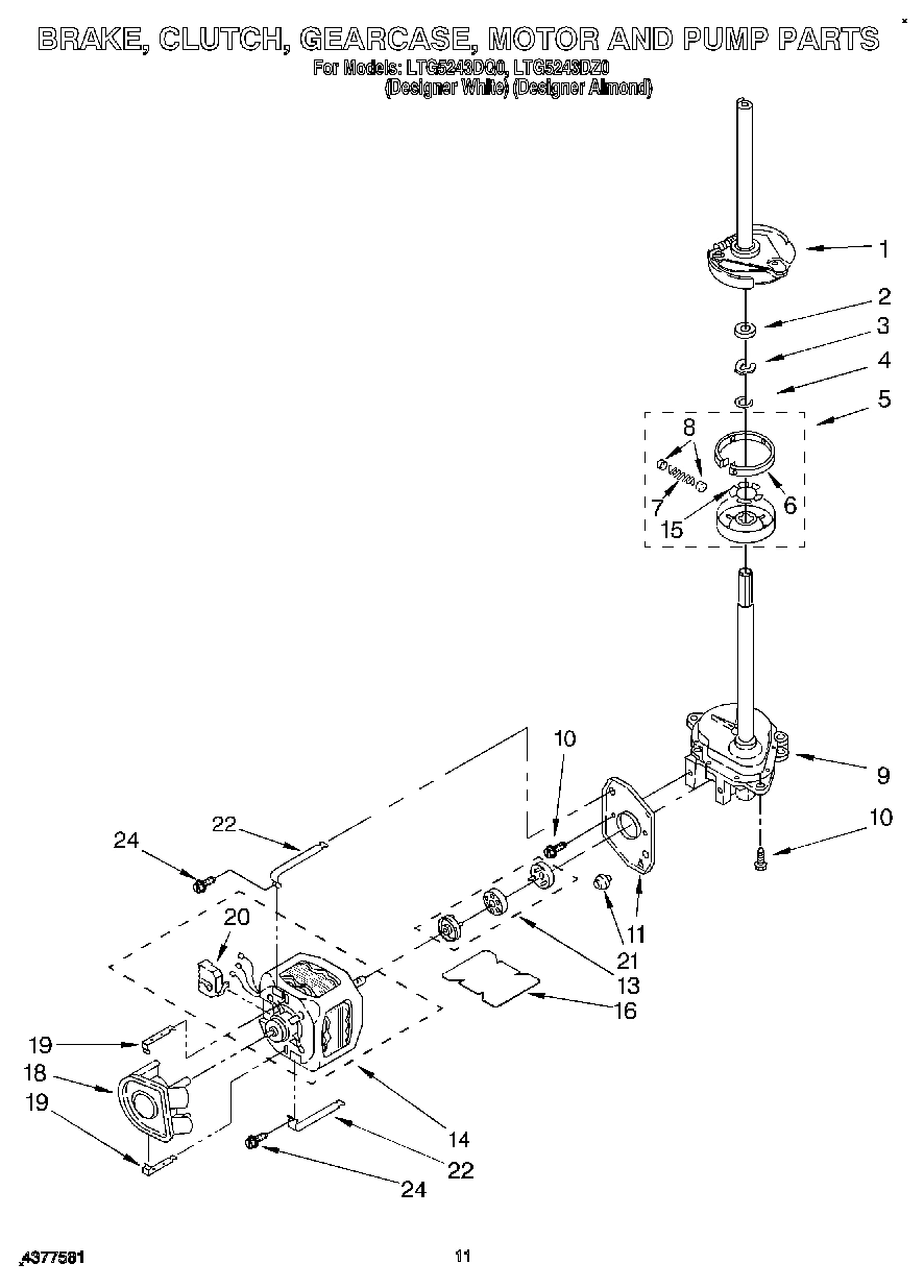 08 - BRAKE, CLUTCH, GEARCASE, MOTOR AND PUMP
