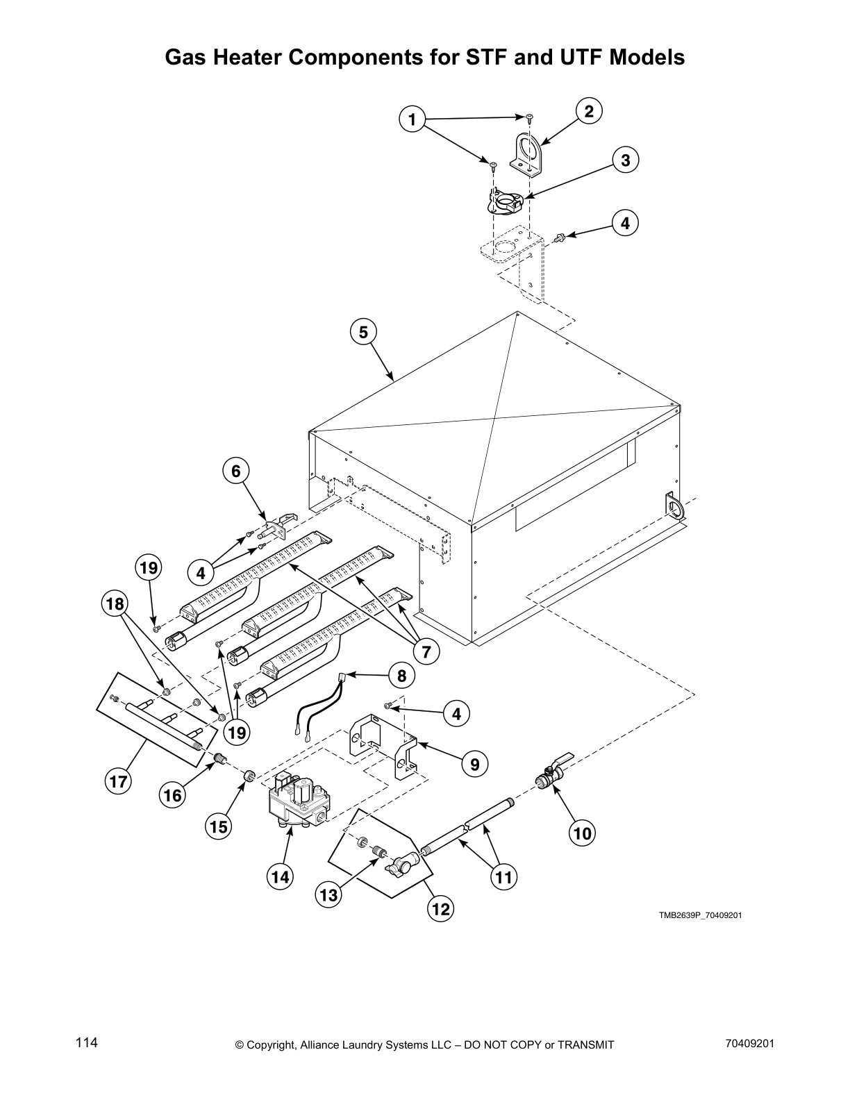 Gas Heater Components for STF and UTF Models