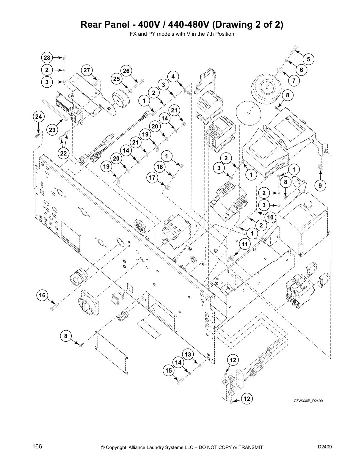 Rear Panel - 400V / 440-480V (Drawing 2 of 2)