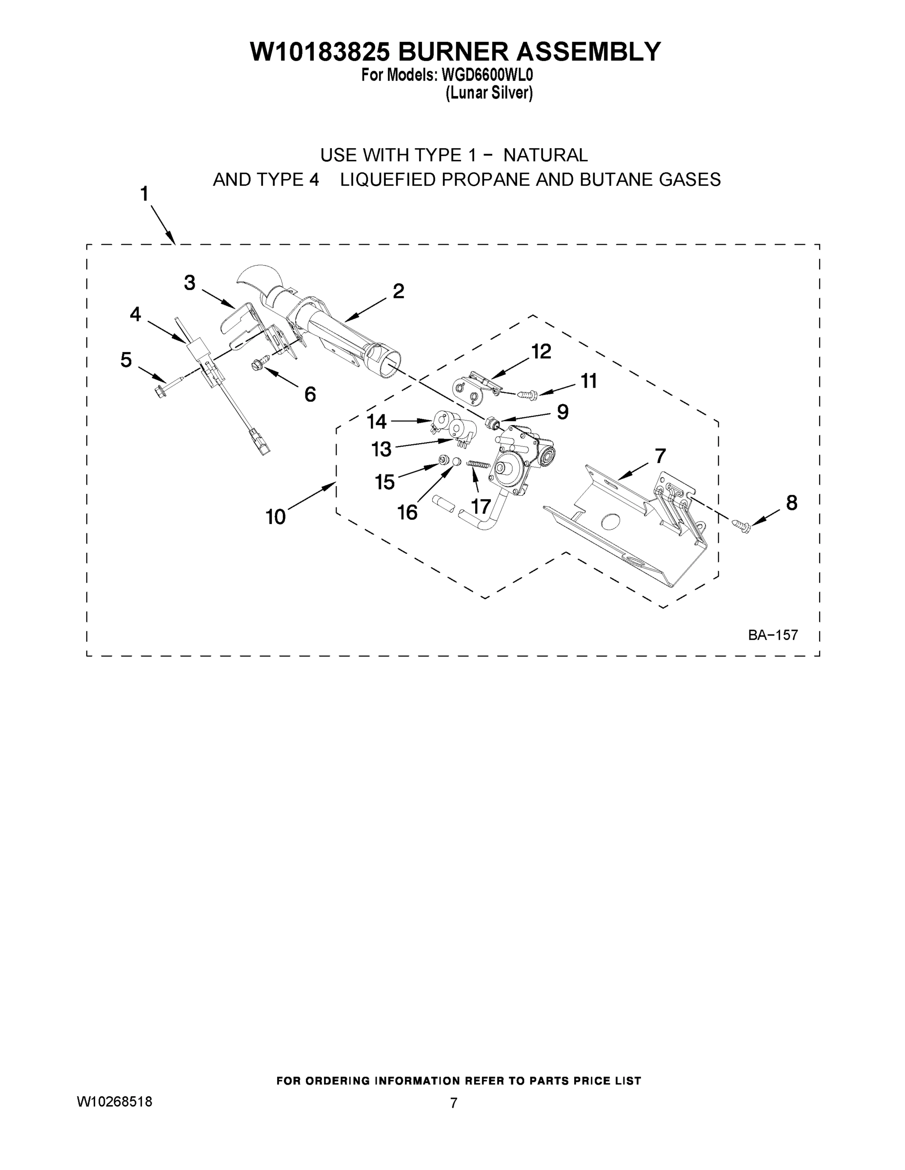 04 - W10183825 BURNER ASSEMBLY