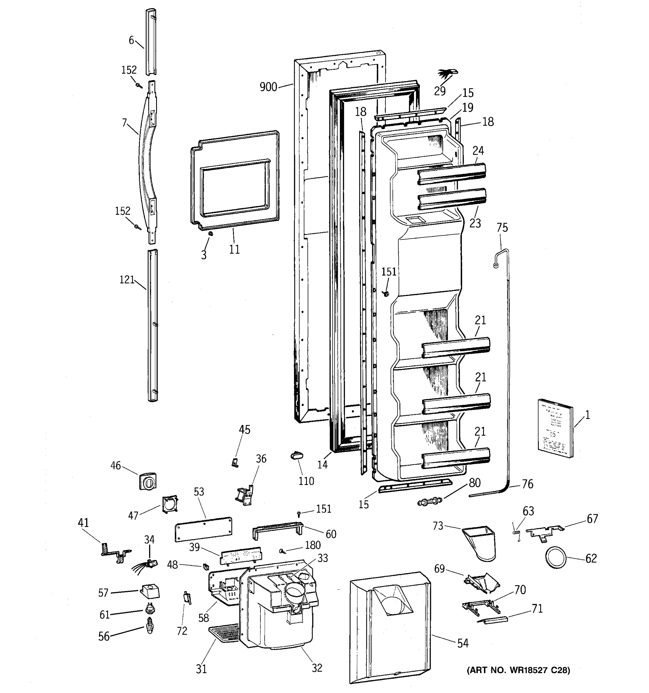 FREEZER DOOR